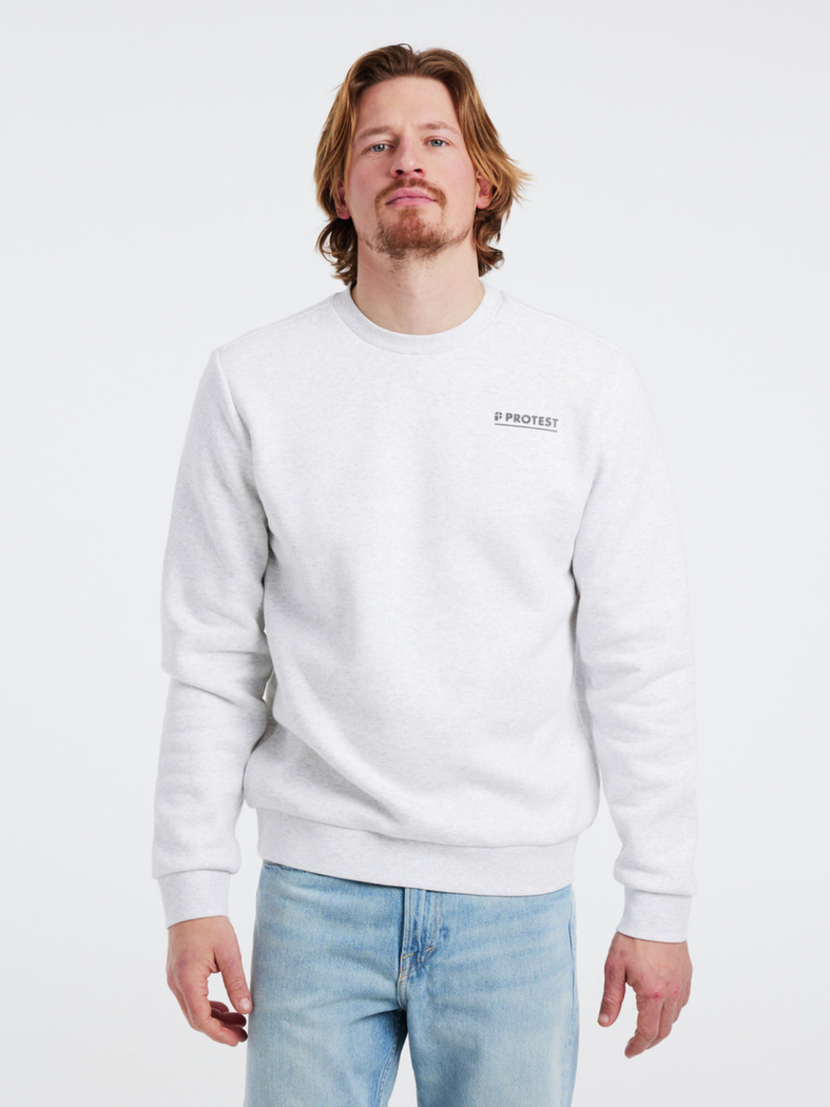PROTEST PRTVITO Sweatshirts | White Melange