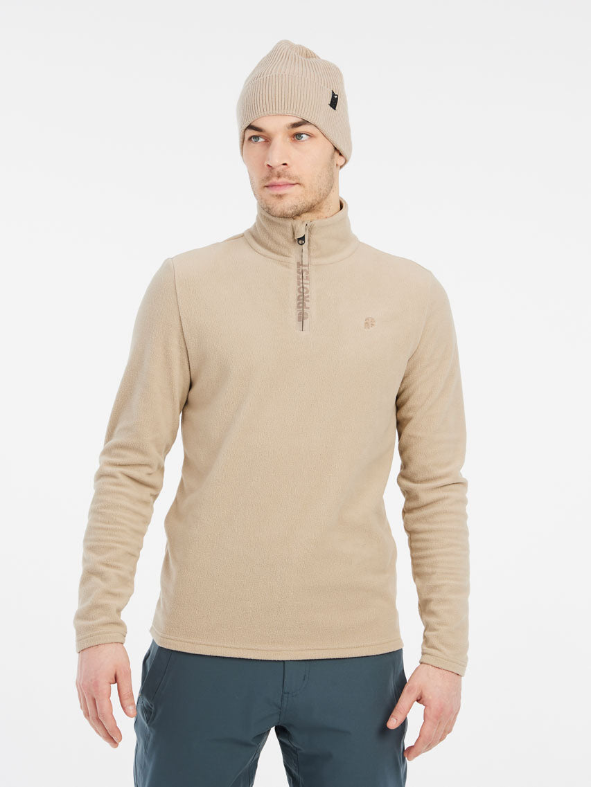 PROTEST PERFECTO 1/4 Zip Top | BambooBeige