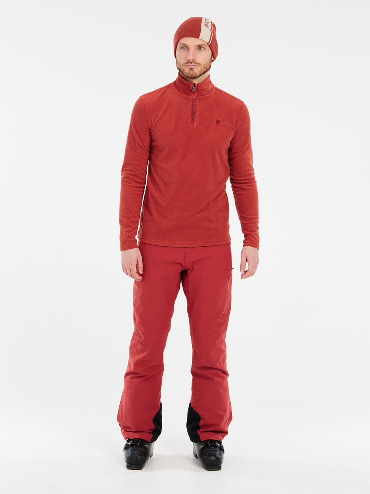 PROTEST PERFECTO 1/4 zip top | Barn Red