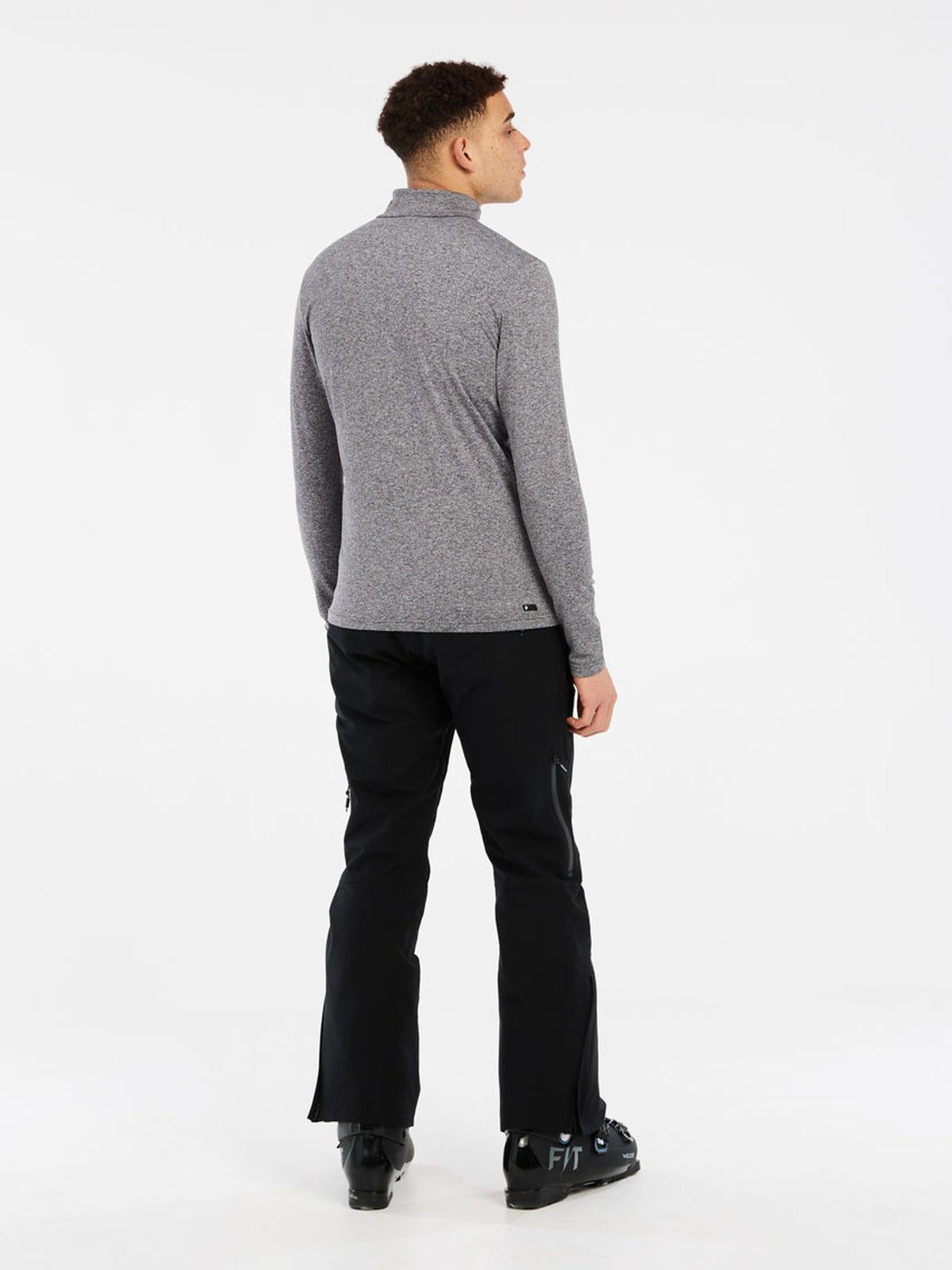 PROTEST WILL 1/4 zip top | Dark Grey Melee