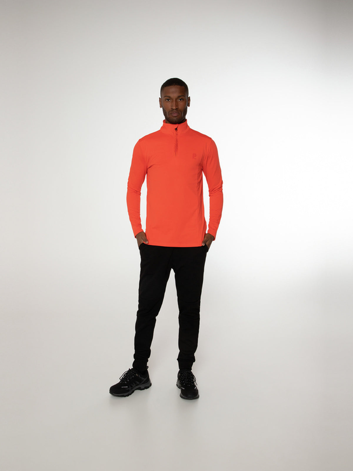 PROTEST WILL 1/4 zip top | Orange Fire