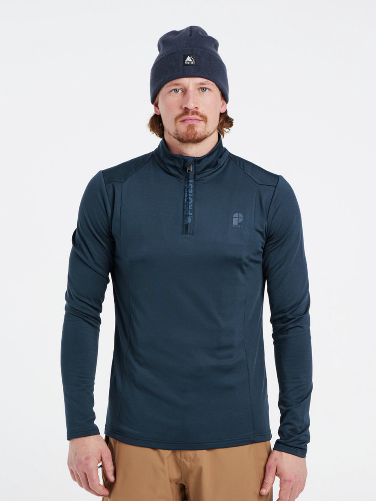 PROTEST WILL 1/4 zip top | Blue Nights