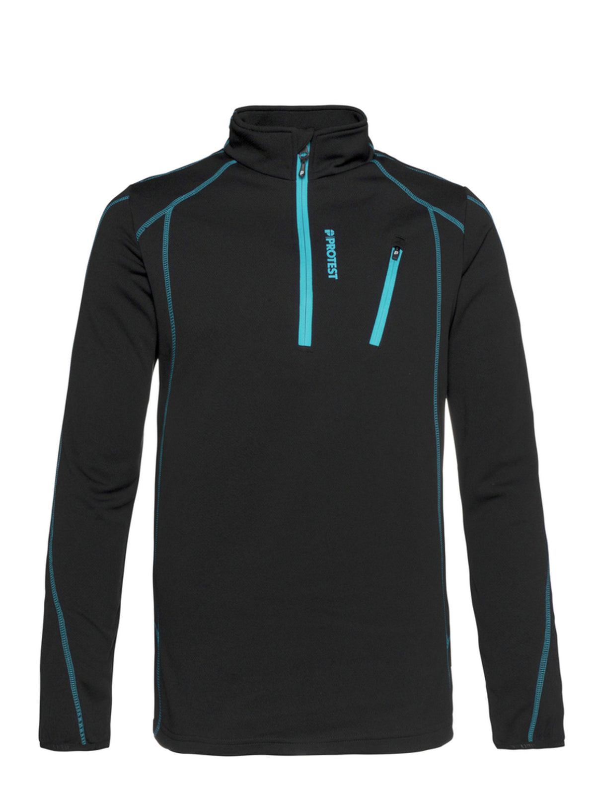 PROTEST HUMANS 1/4 zip top | True Black