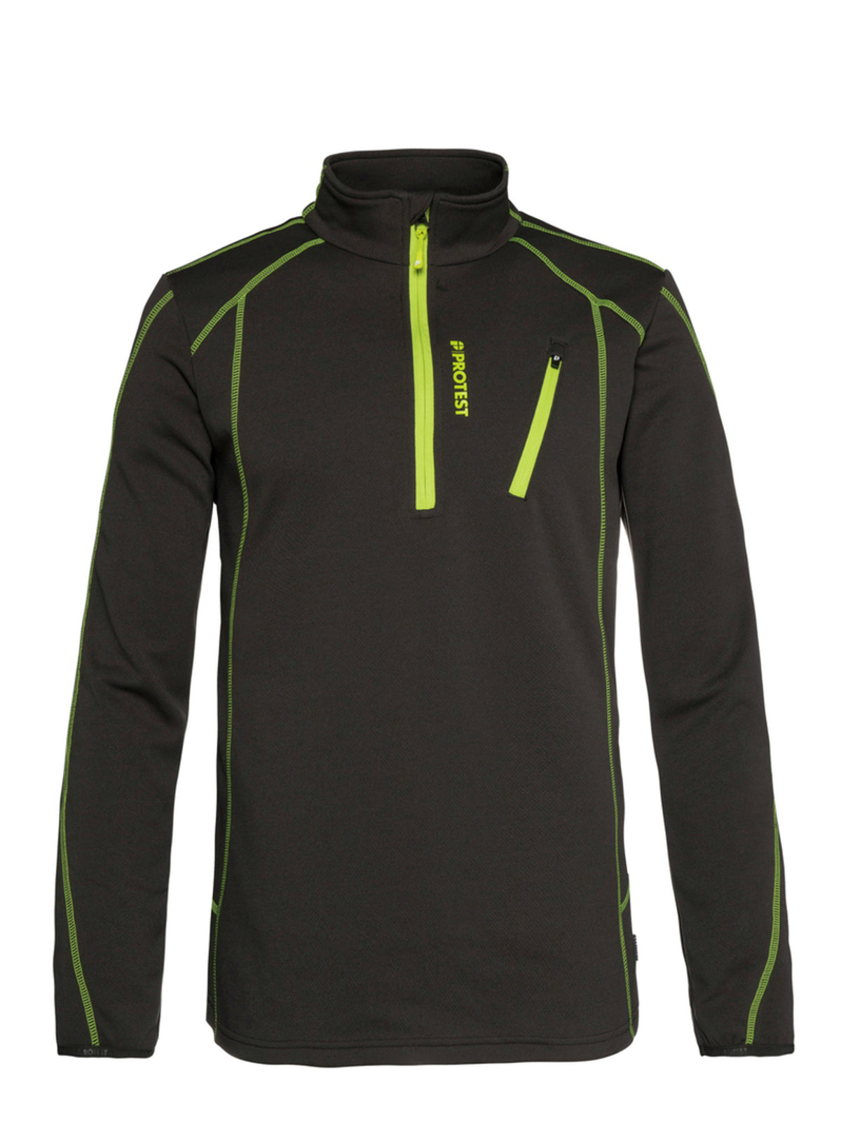 PROTEST HUMANS 1/4 zip top | Lime Rocks