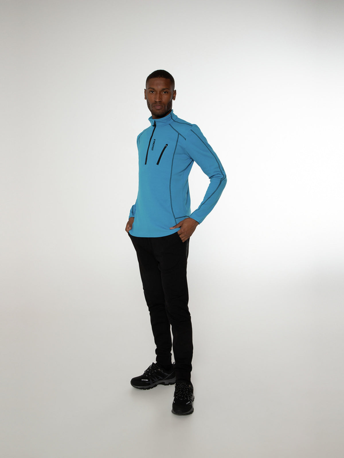PROTEST HUMANS 1/4 zip top | Marlin Blue