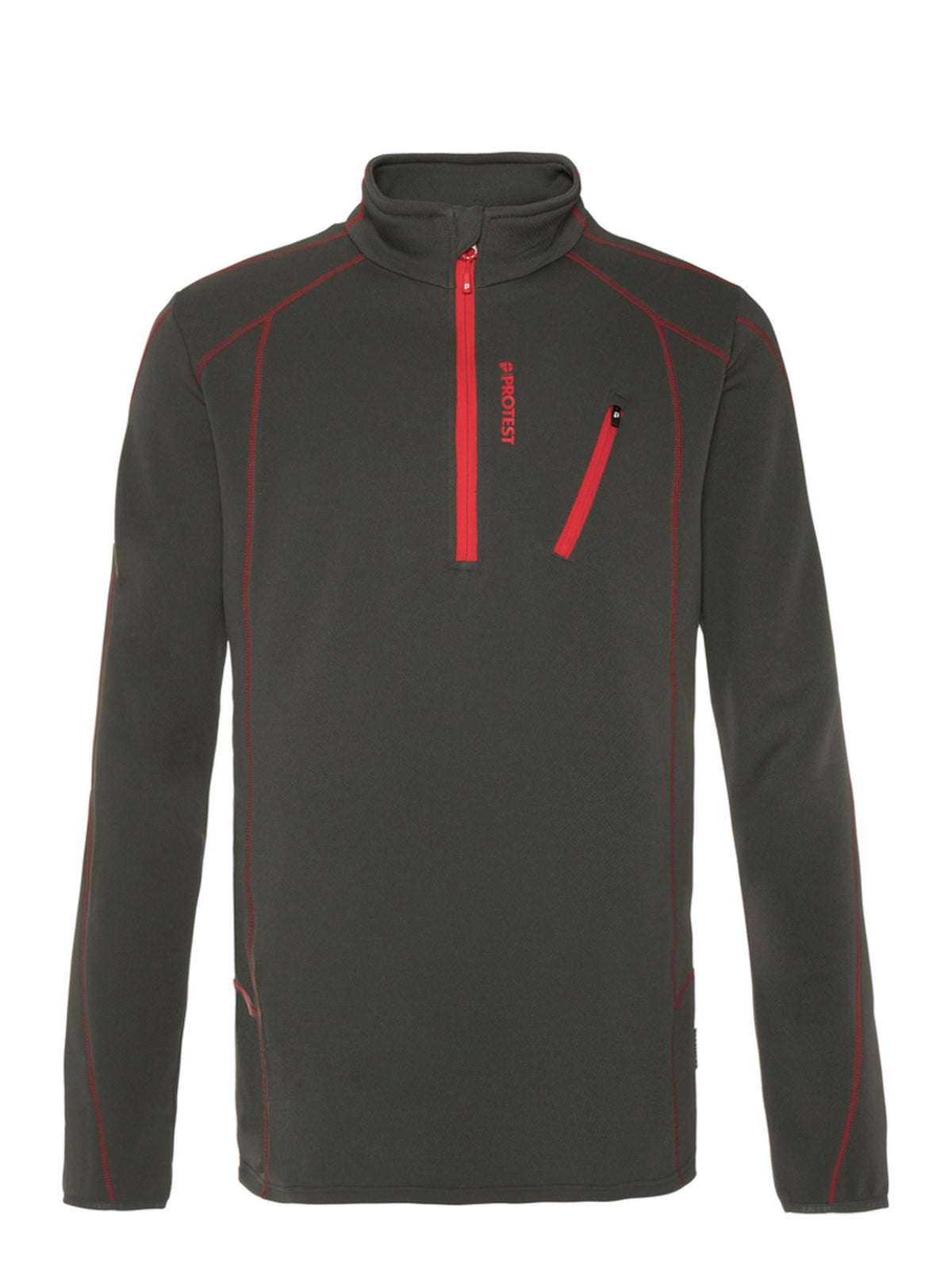 PROTEST HUMANS 1/4 zip top | Huntergreen