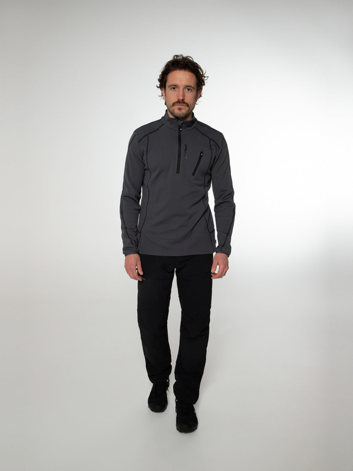 PROTEST HUMANS 1/4 zip top | Asphalt