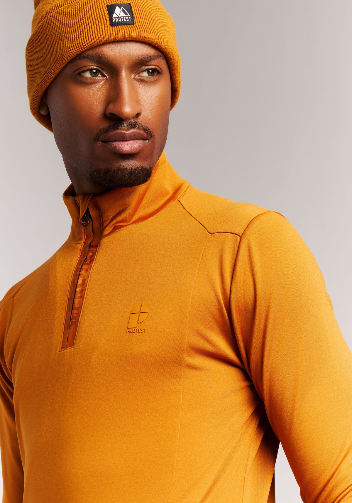 PROTEST REWILL Midlayers 1/4 Zip | Maple brown