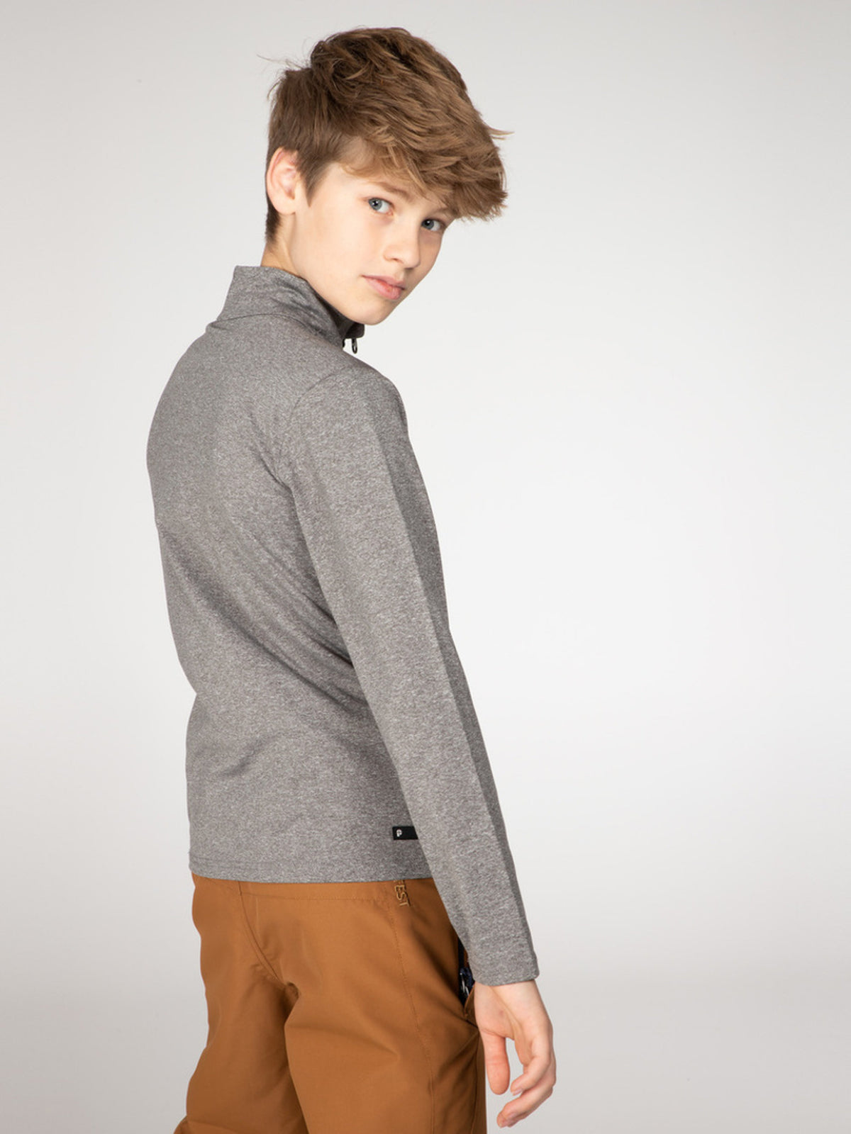 PROTEST WILLOWY JR 1/4 zip top | Dark Grey Melee