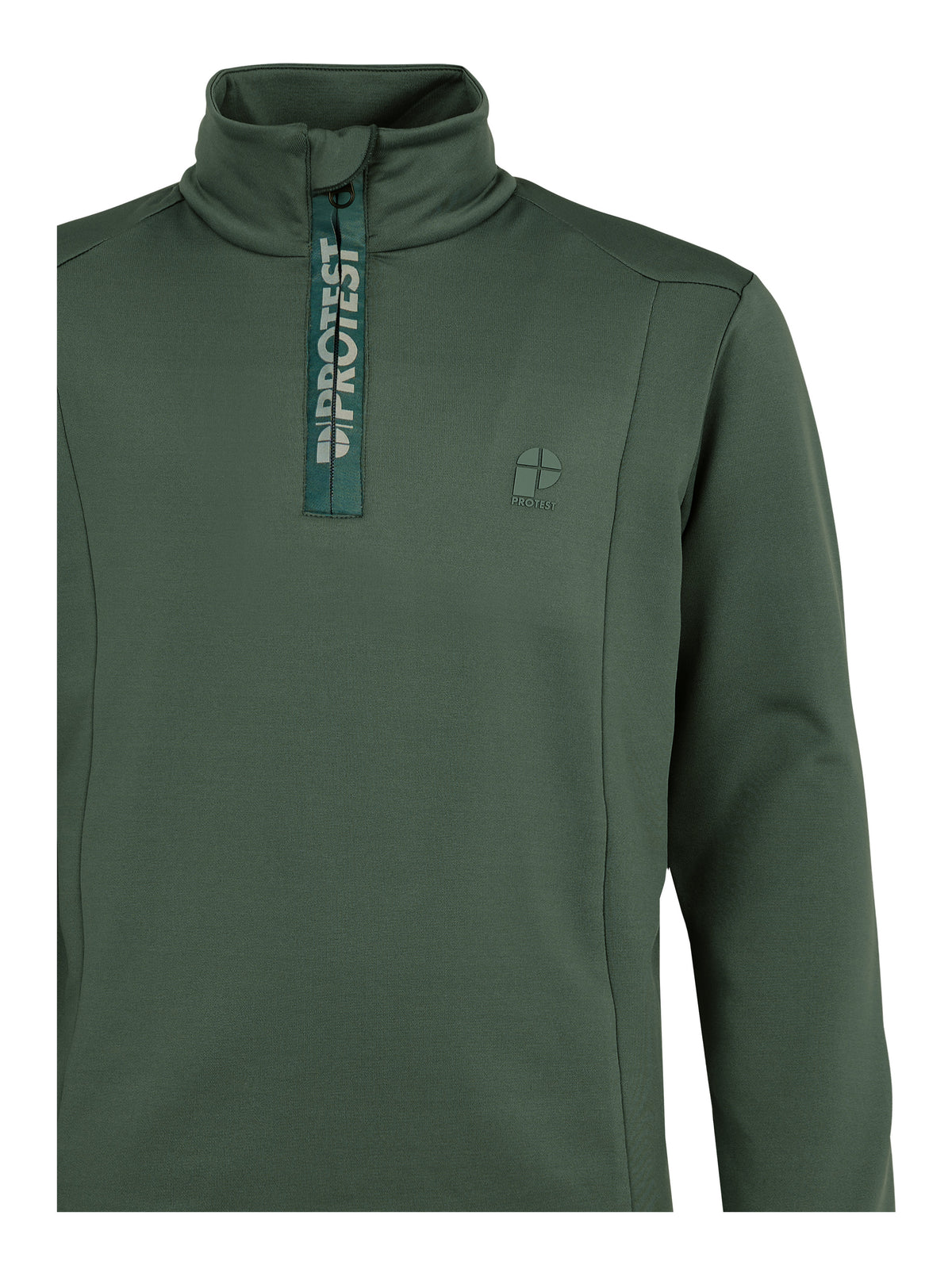 PROTEST REWILLOWY JR 1/4 Zip Active Top | Kale green