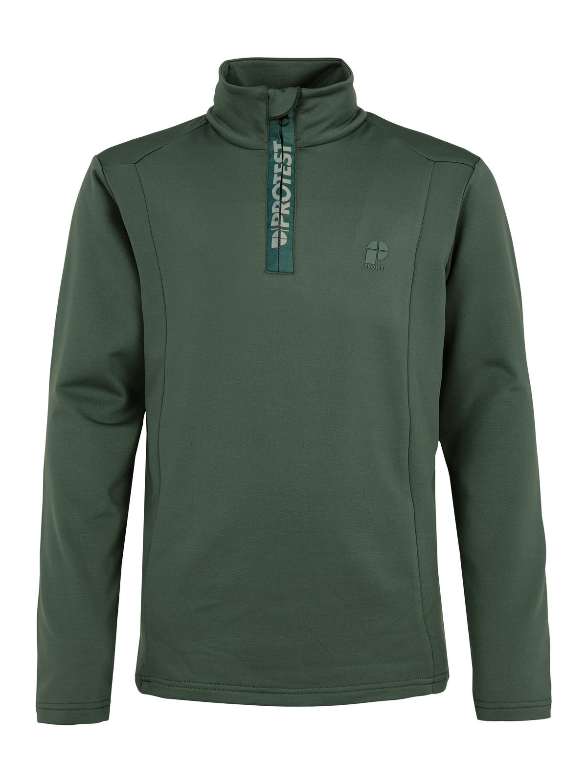PROTEST REWILLOWY JR 1/4 Zip Active Top | Kale green