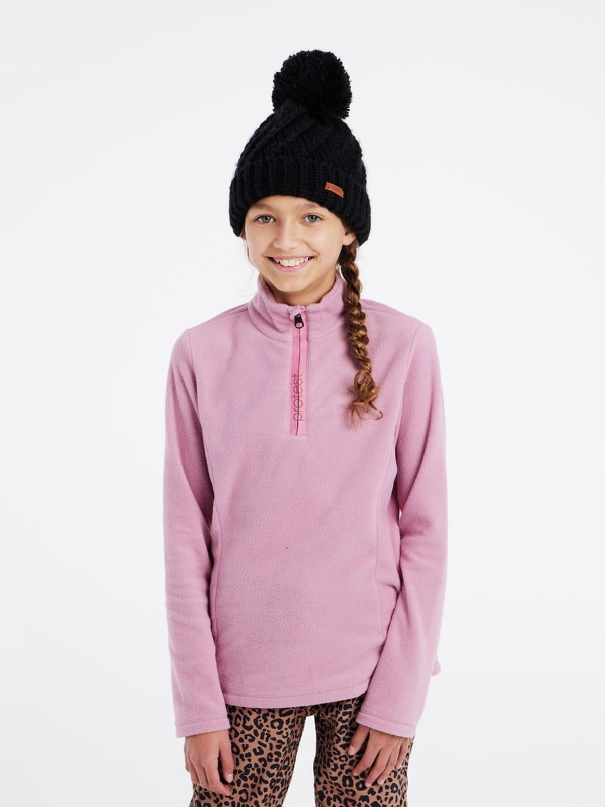 PROTEST MUTEY JR 1/4 zip top | Cameo Pink