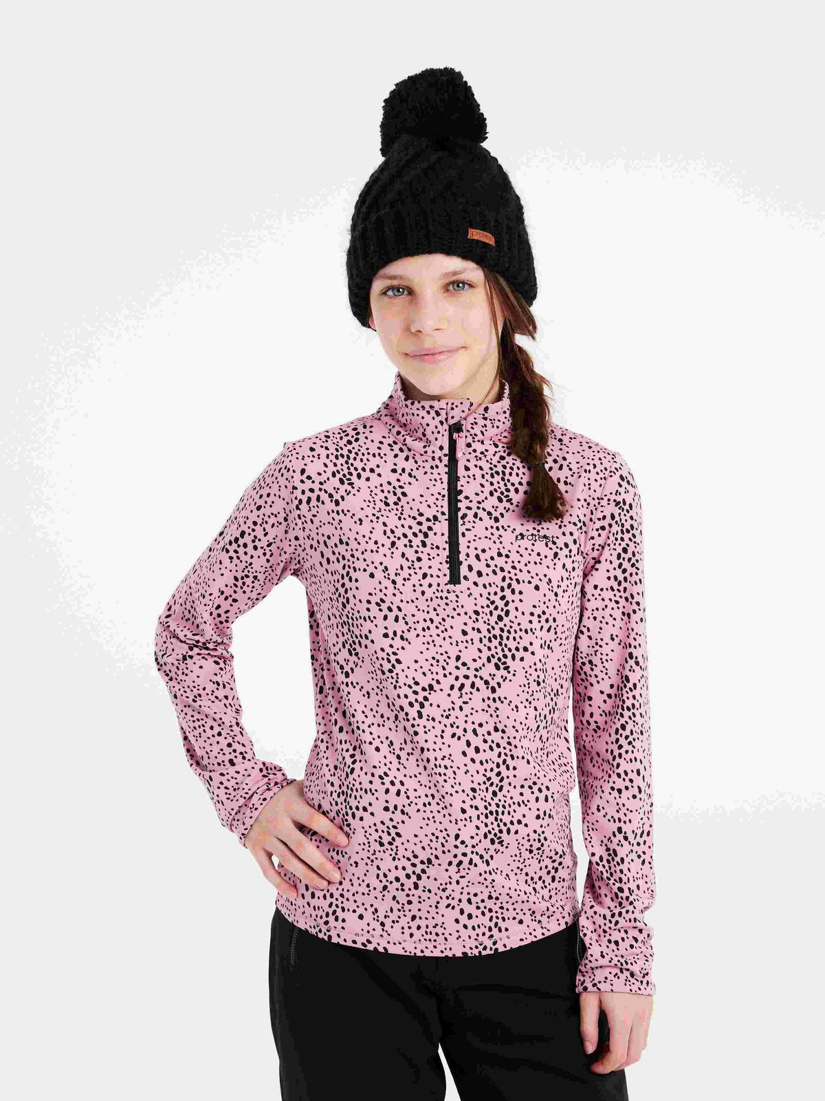 PROTEST PRTVESH JR 1/4 zip top | Cameo Pink