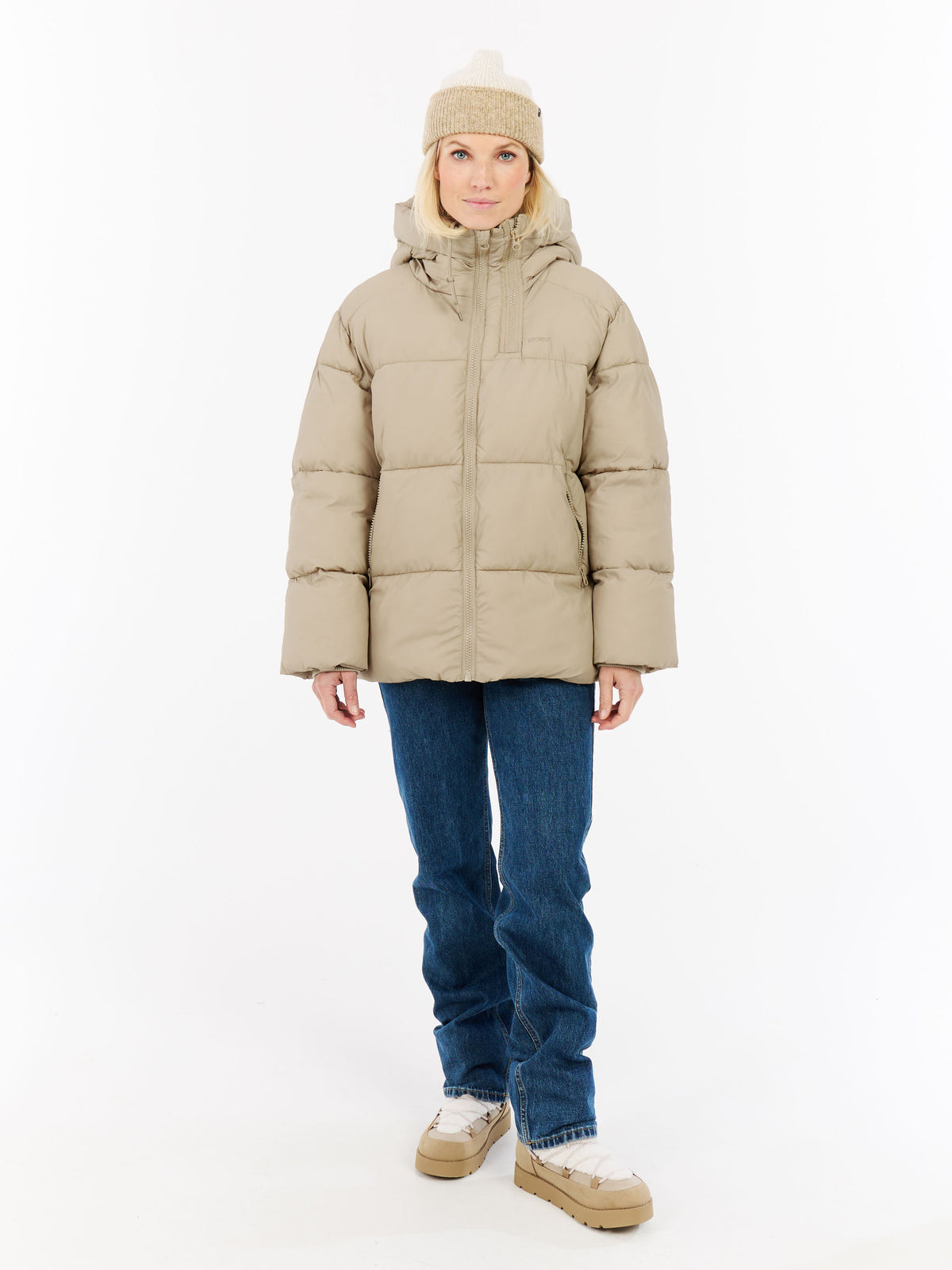PROTEST PRTSelby Puffer Jacket | BambooBeige