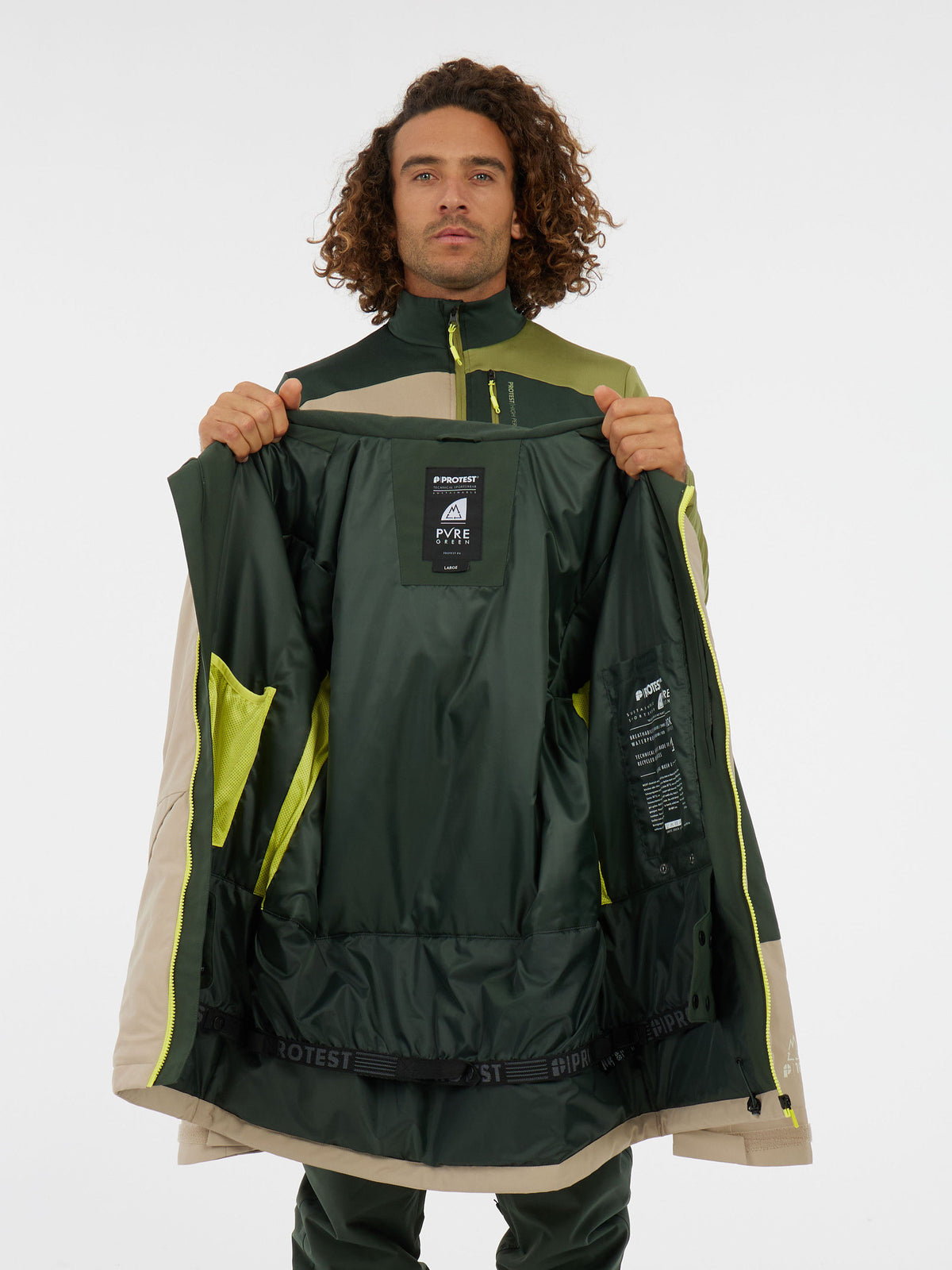 PROTEST PRTDunton Ski & Snowboard jackets | Kale green