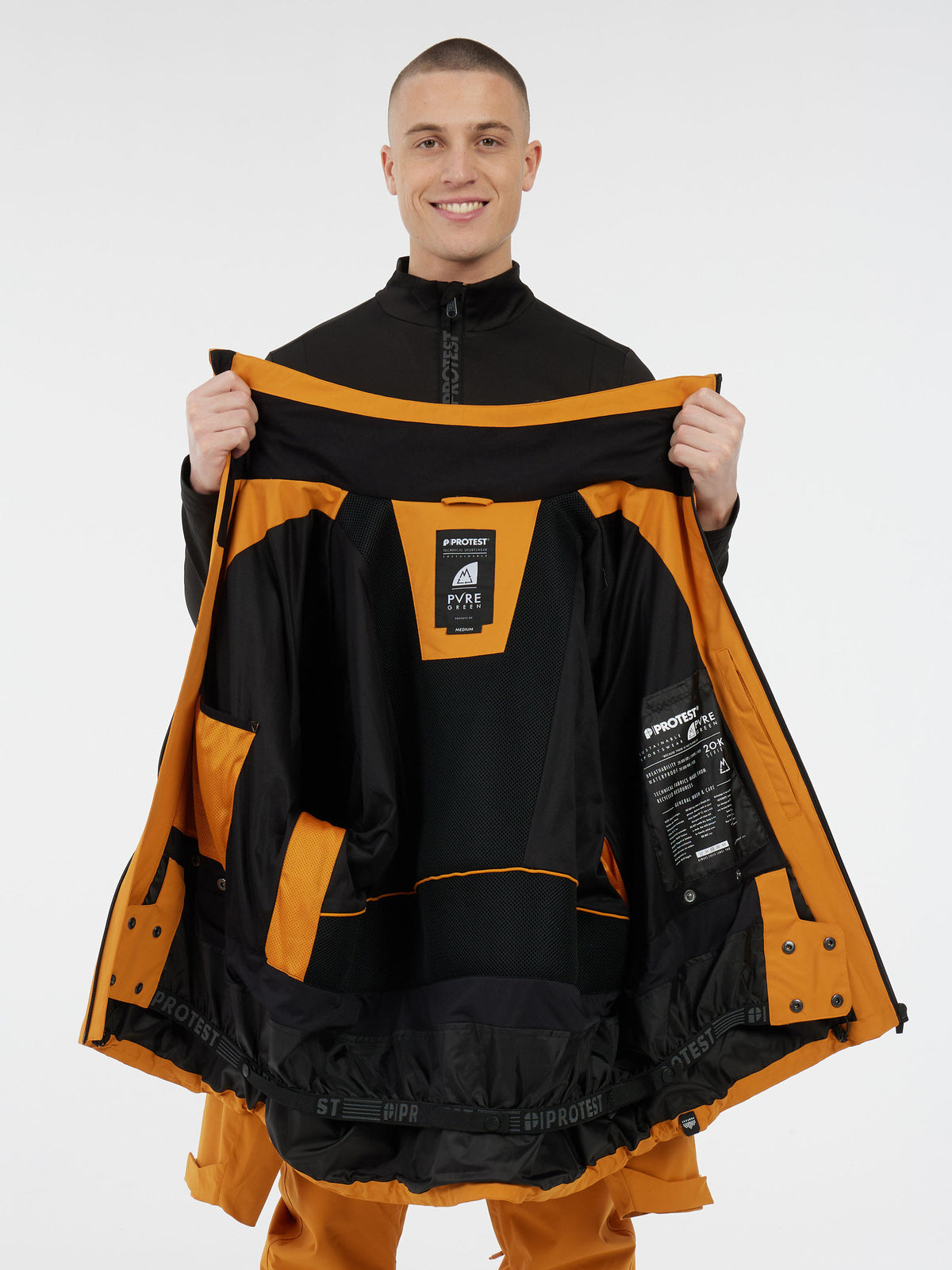 PROTEST PRTFerrol Ski & Snowboard jackets | Caramel Yellow