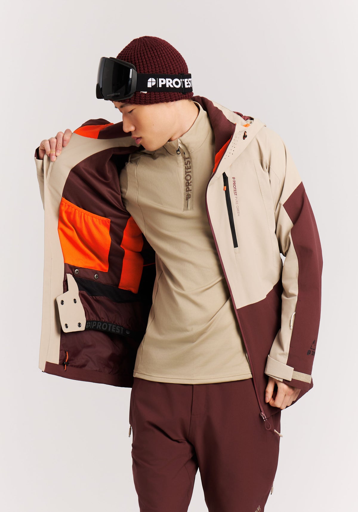 PROTEST PRTConnor Snowjackets | Pecan Red