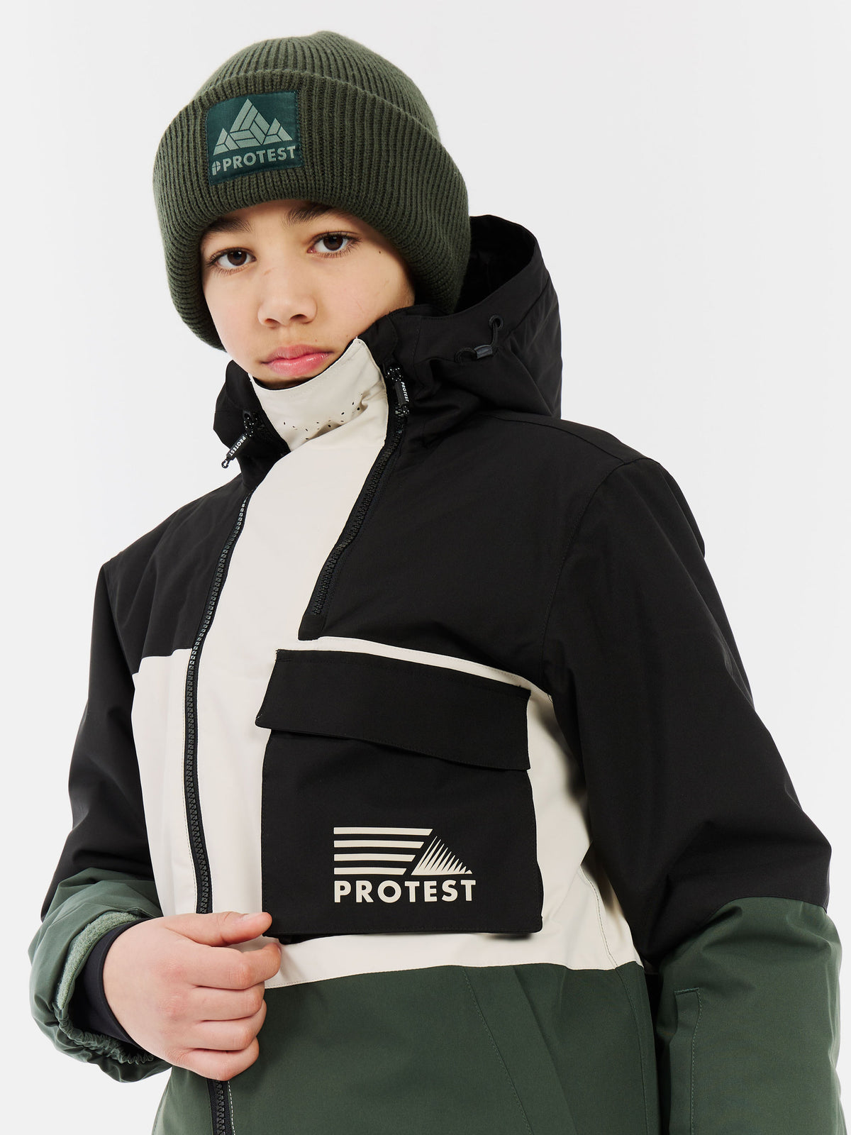 PROTEST PRTTrax JR Ski & Snowboard jackets | Kale green