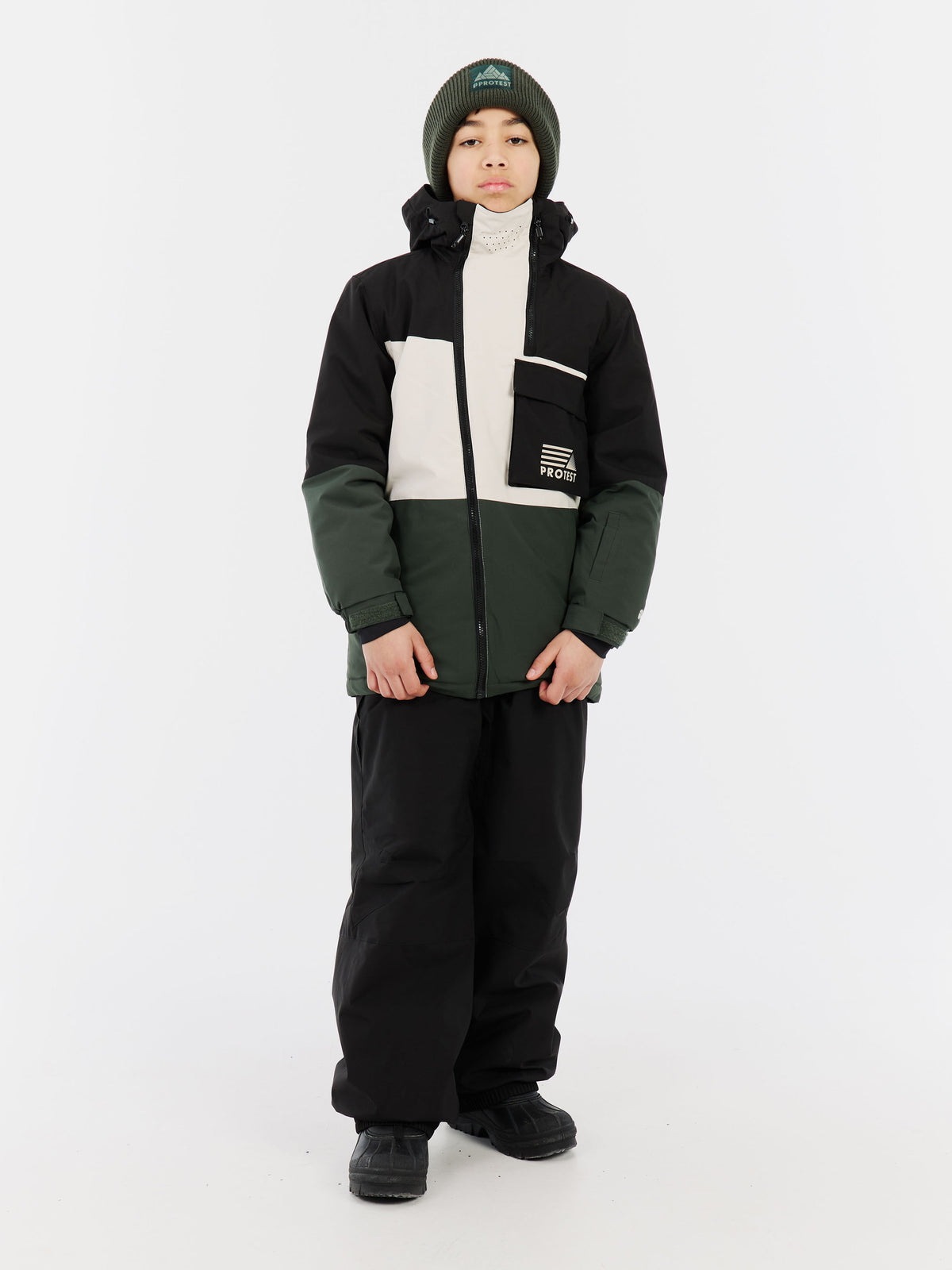 PROTEST PRTTrax JR Ski & Snowboard jackets | Kale green