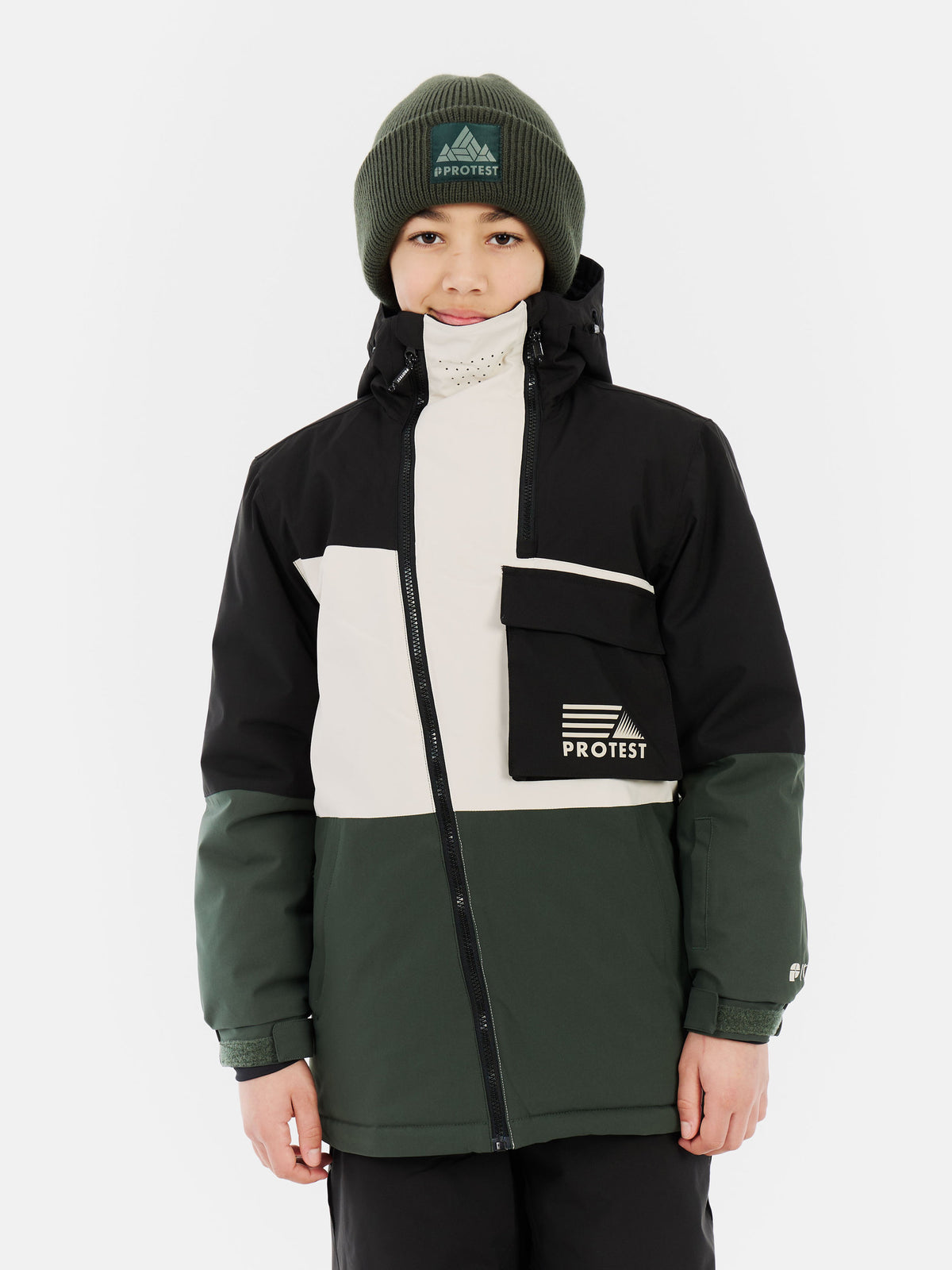 PROTEST PRTTrax JR Ski & Snowboard jackets | Kale green