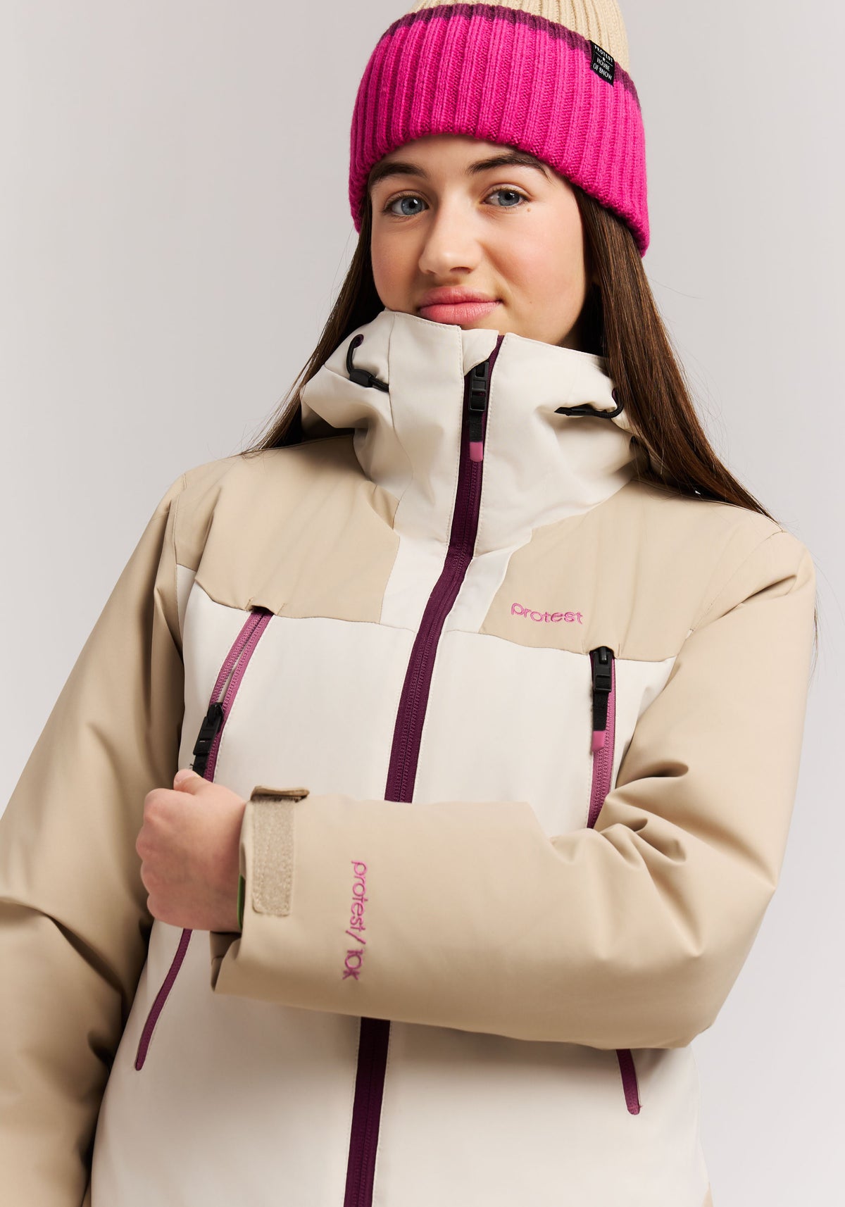 PROTEST PRTLaurine JR Snowjackets | BambooBeige