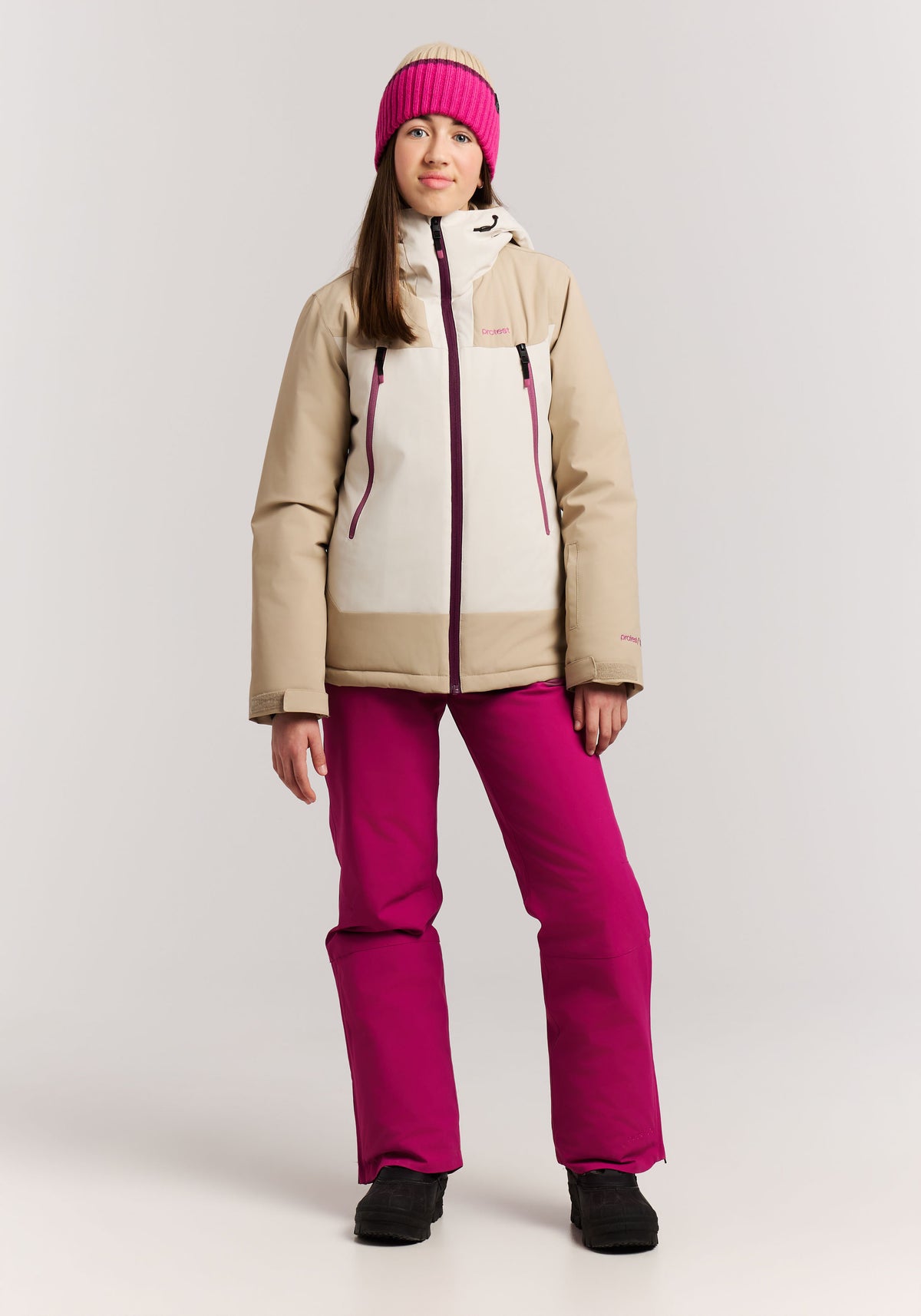 PROTEST PRTLaurine JR Snowjackets | BambooBeige