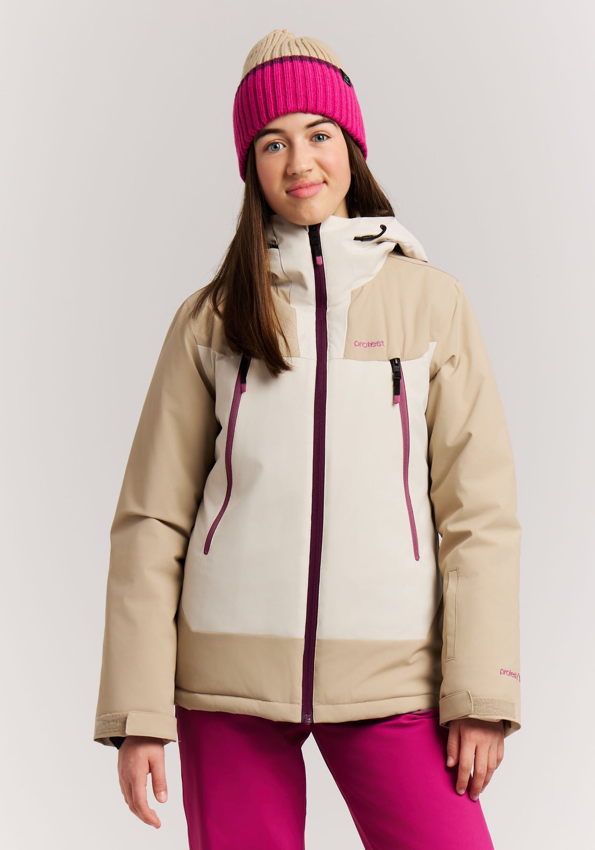 PROTEST PRTLaurine JR Snowjackets | BambooBeige