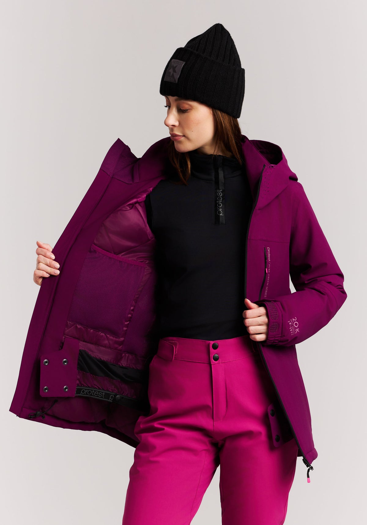 PROTEST PRTBEVERLY Snowjackets | Current purple