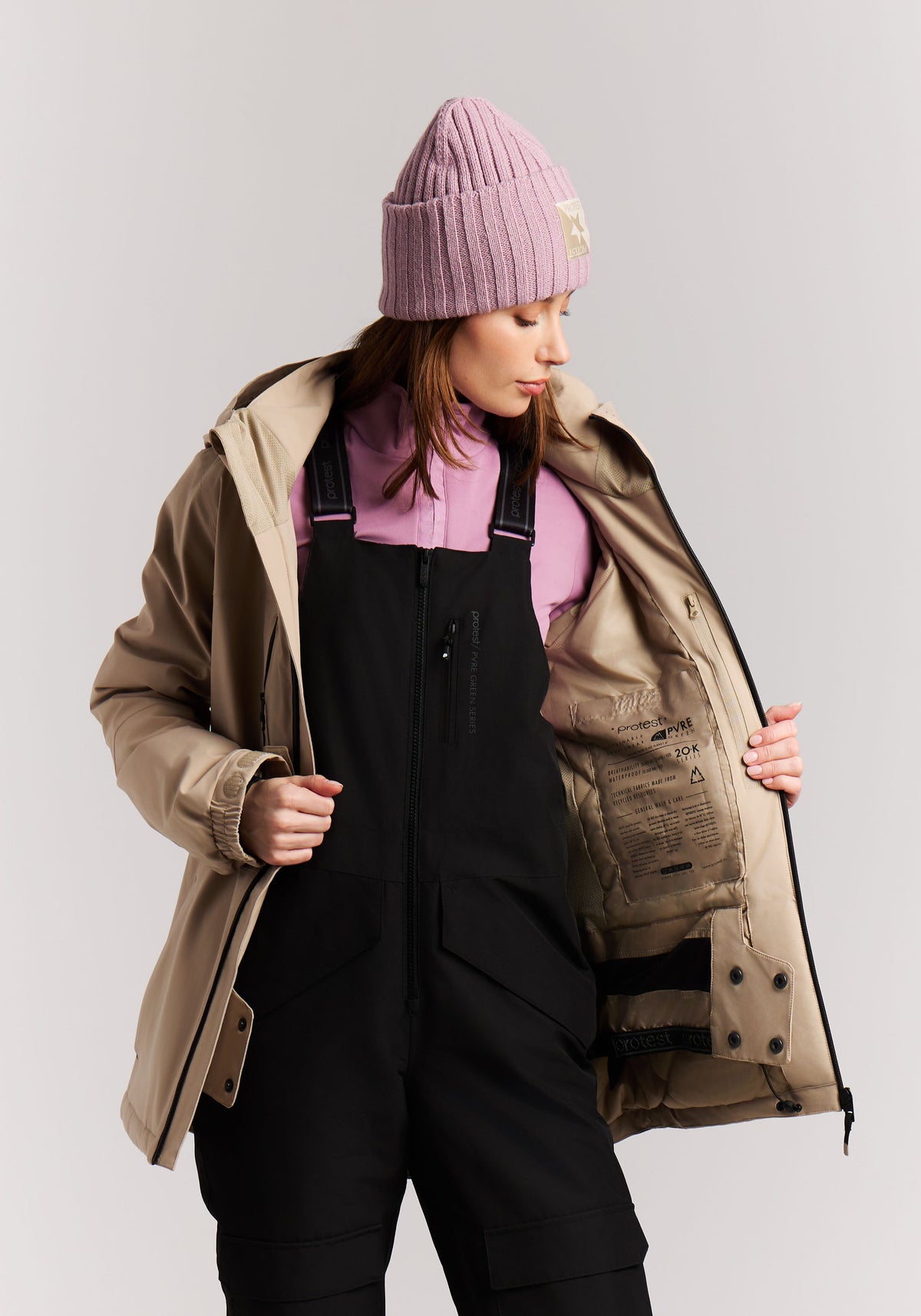 PROTEST PRTBEVERLY Snowjackets | BambooBeige