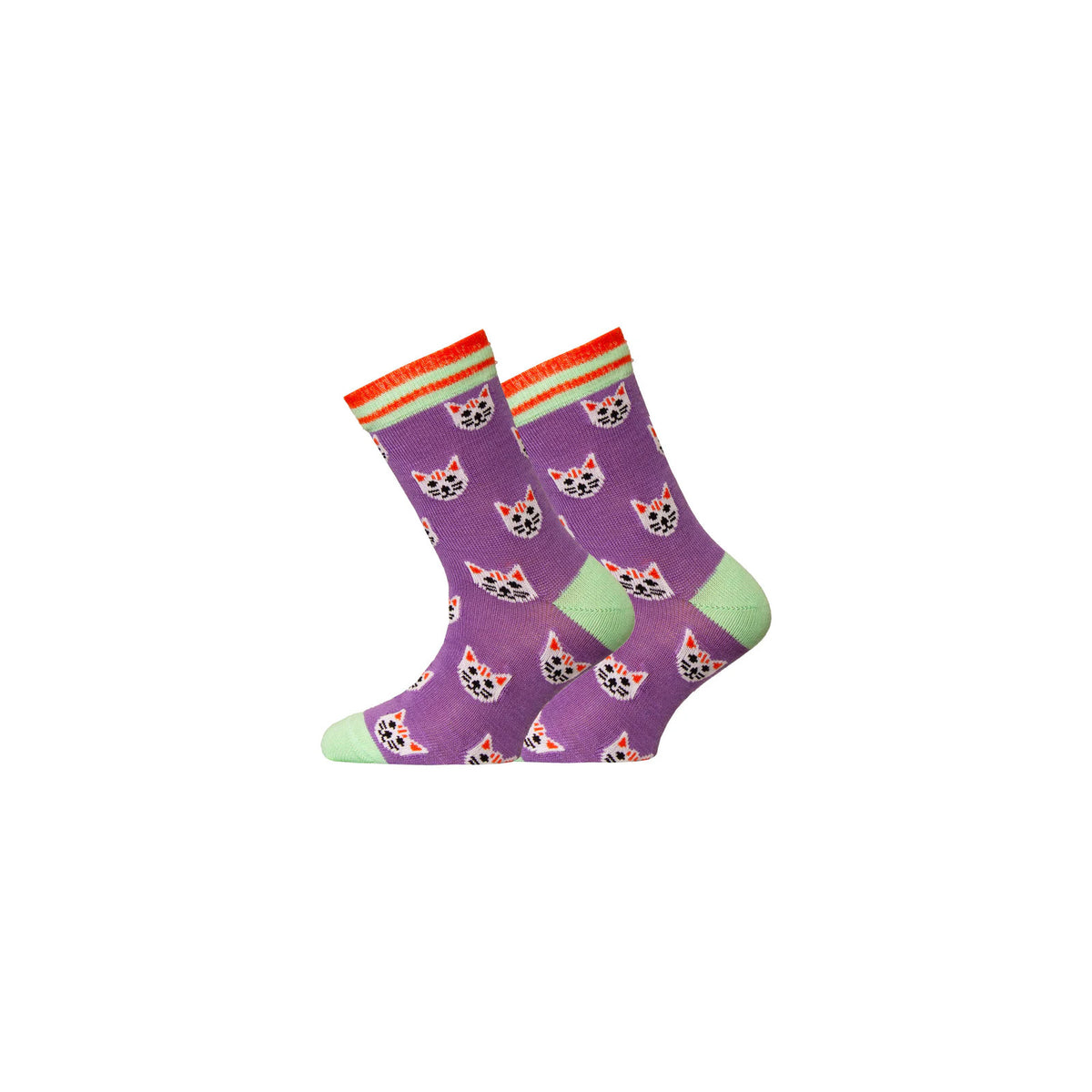 UPHILLSPORT Kittens - patterned socks, mer | purble, white | 6829163