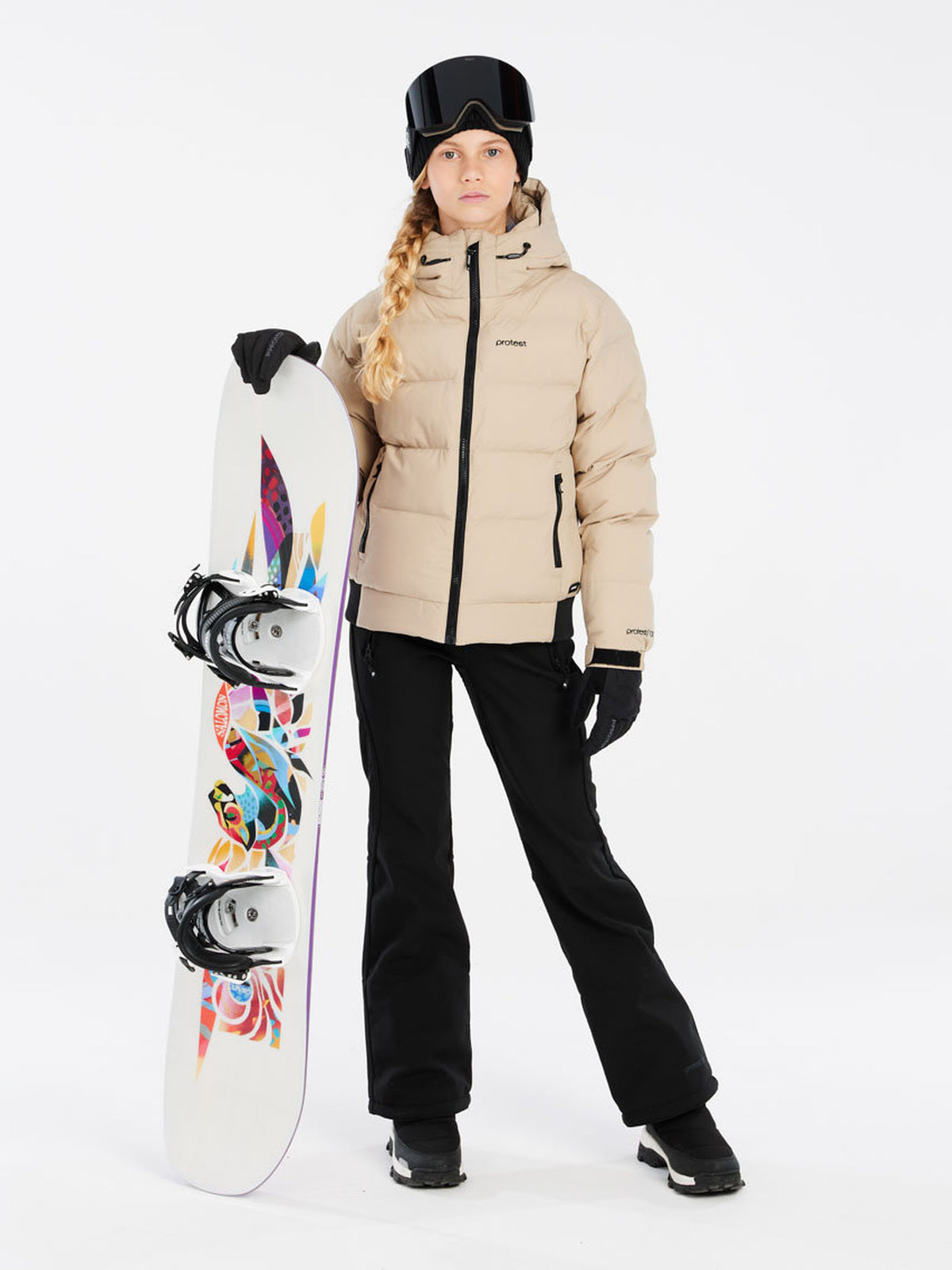 PROTEST PRTELINY JR Snowjackets | BambooBeige
