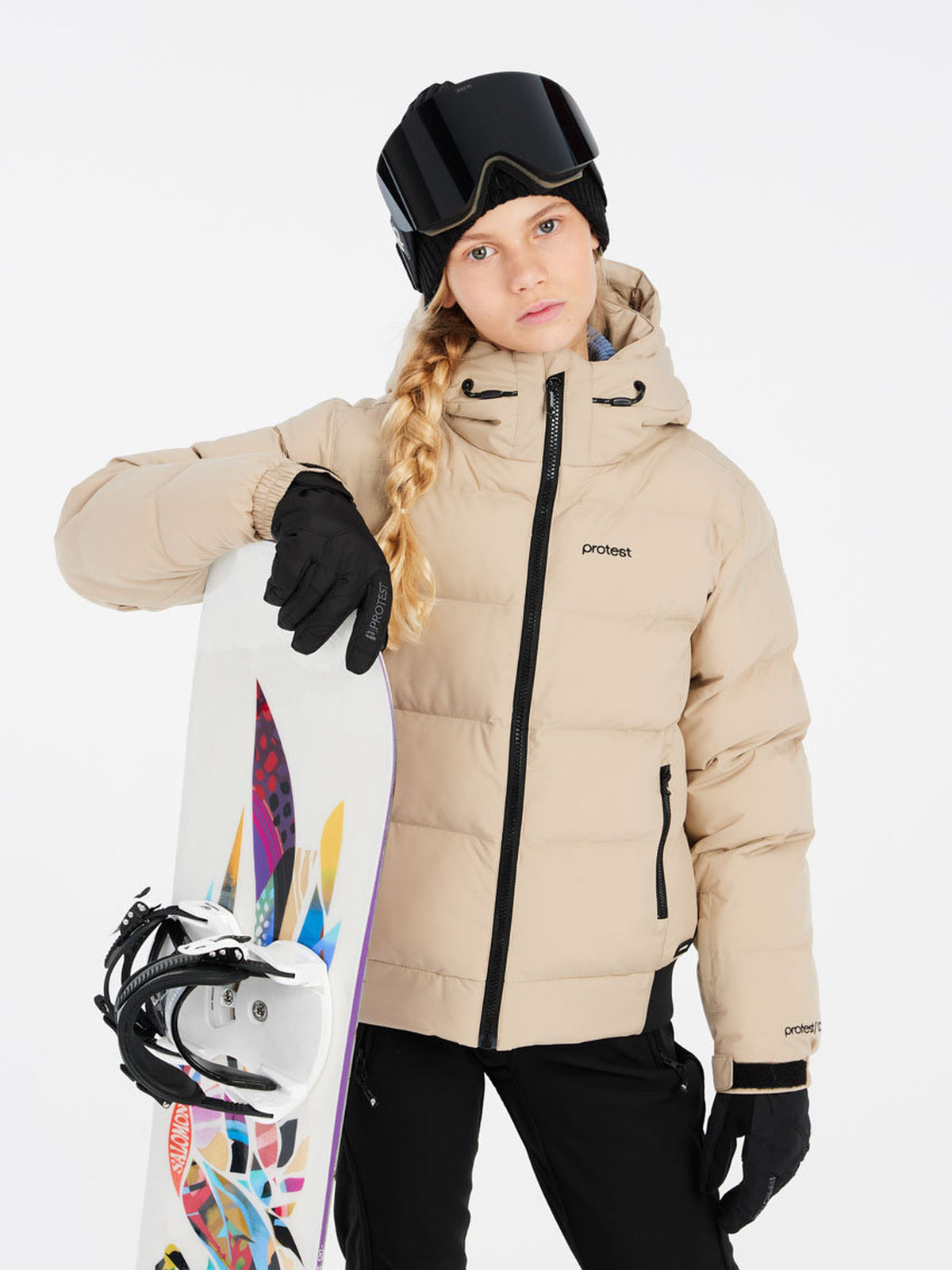 PROTEST PRTELINY JR Snowjackets | BambooBeige