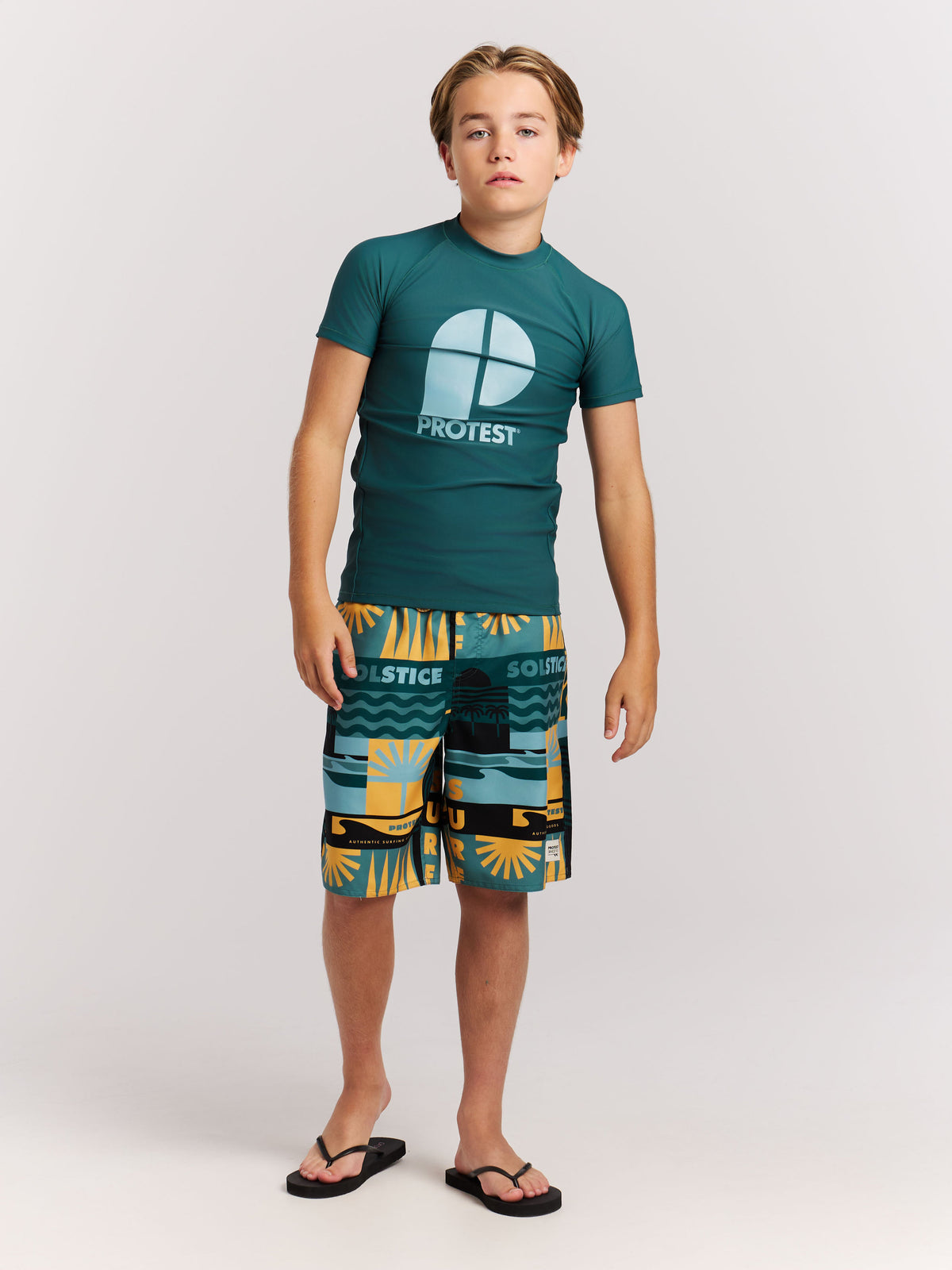 PROTEST PRTTonny JR Beach Shorts | Dark Teal