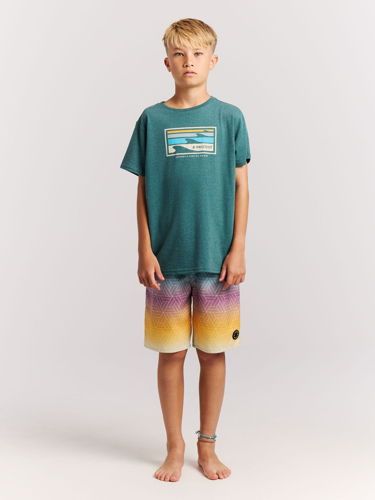 PROTEST PRTChopper JR Beach Shorts | Dark Teal