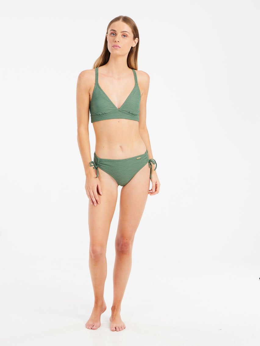 PROTEST MIXSupera 25 Triangle Bikini Top | Veggie Green