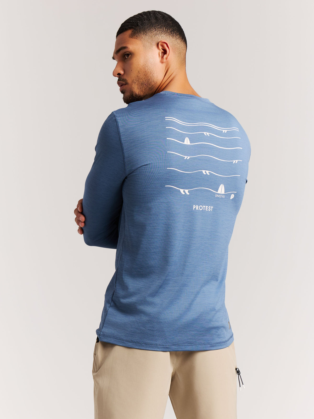 PROTEST PRTRyle Surf T-shirts Longsleeve | Empire Blue