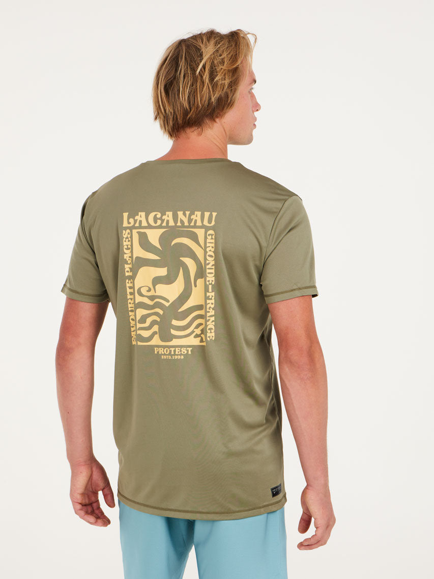 PROTEST PRTFOXY rashguard short s | Artichoke green