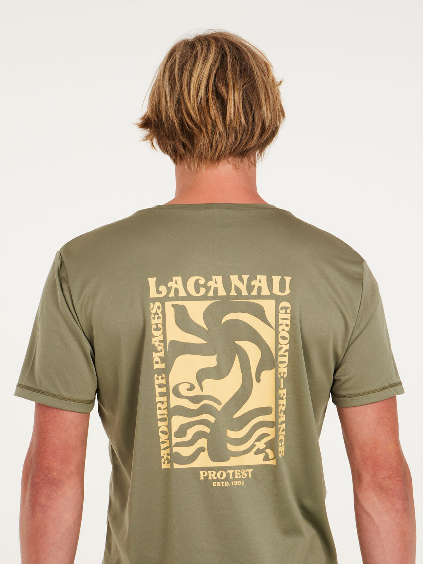 PROTEST PRTFOXY rashguard short s | Artichoke green