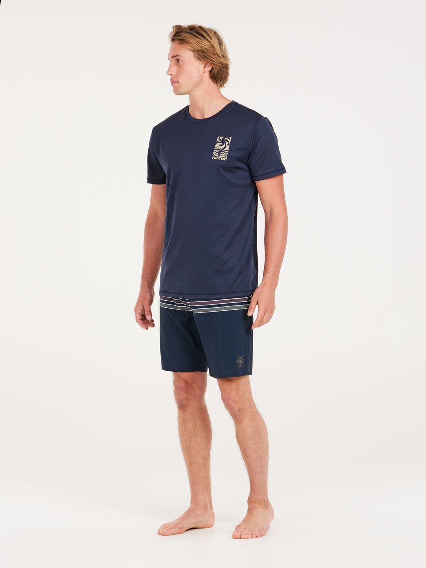 PROTEST PRTFOXY rashguard short s | Night Skyblue