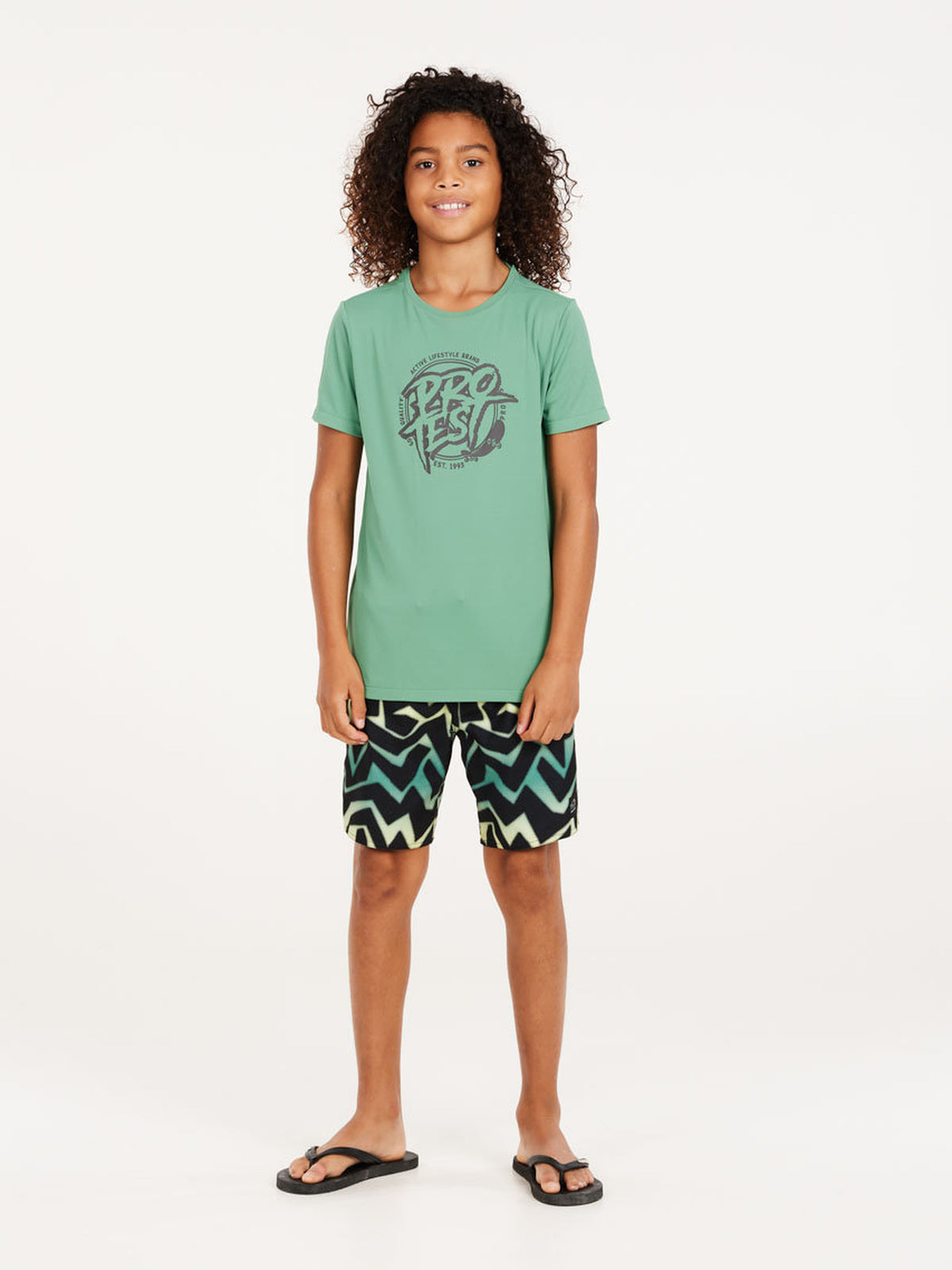 PROTEST PRTISLAND JR Rashguard Sh | Frosty Green