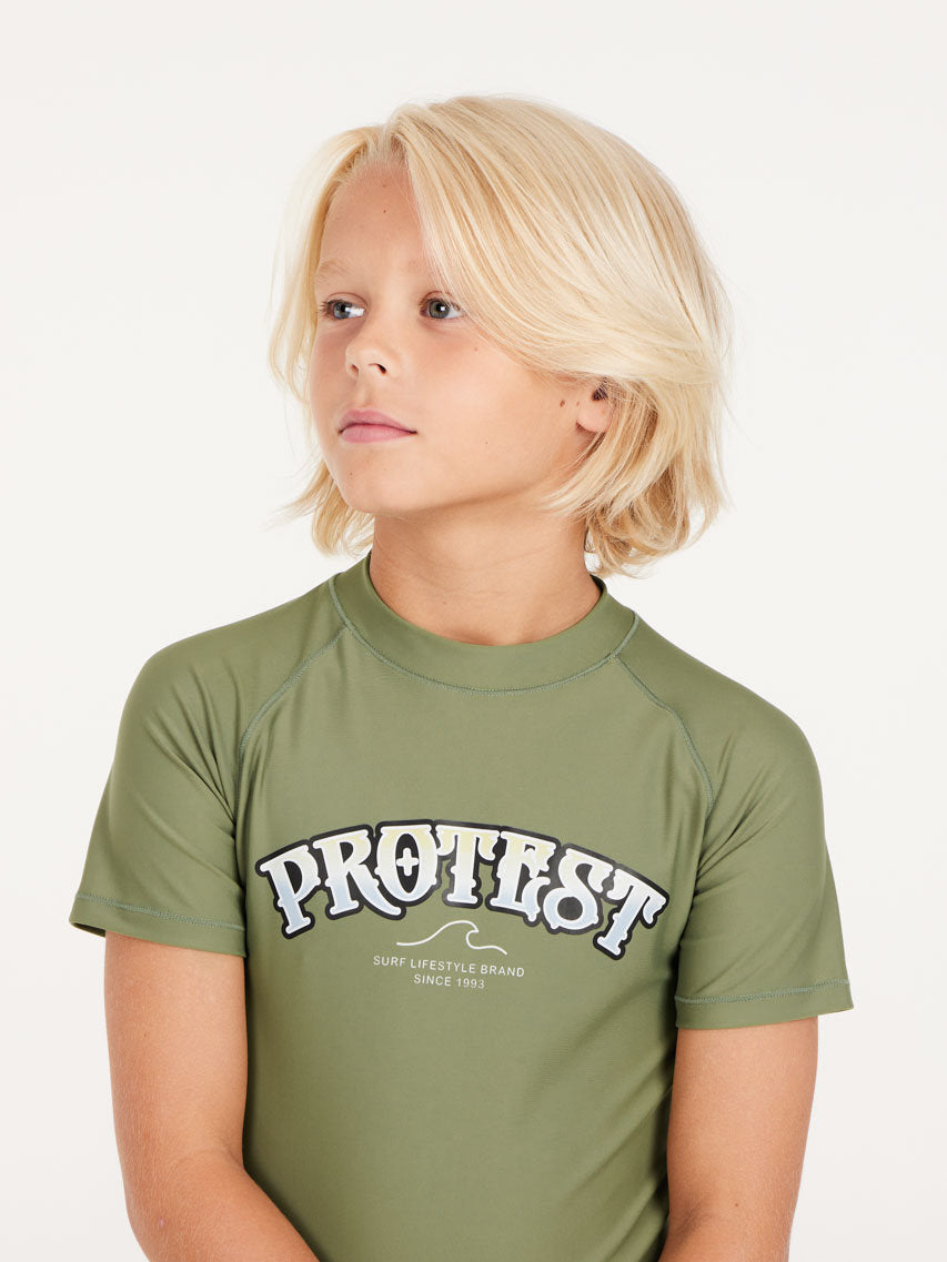 PROTEST PRTNIZZO JR rashguard sho | Artichoke green