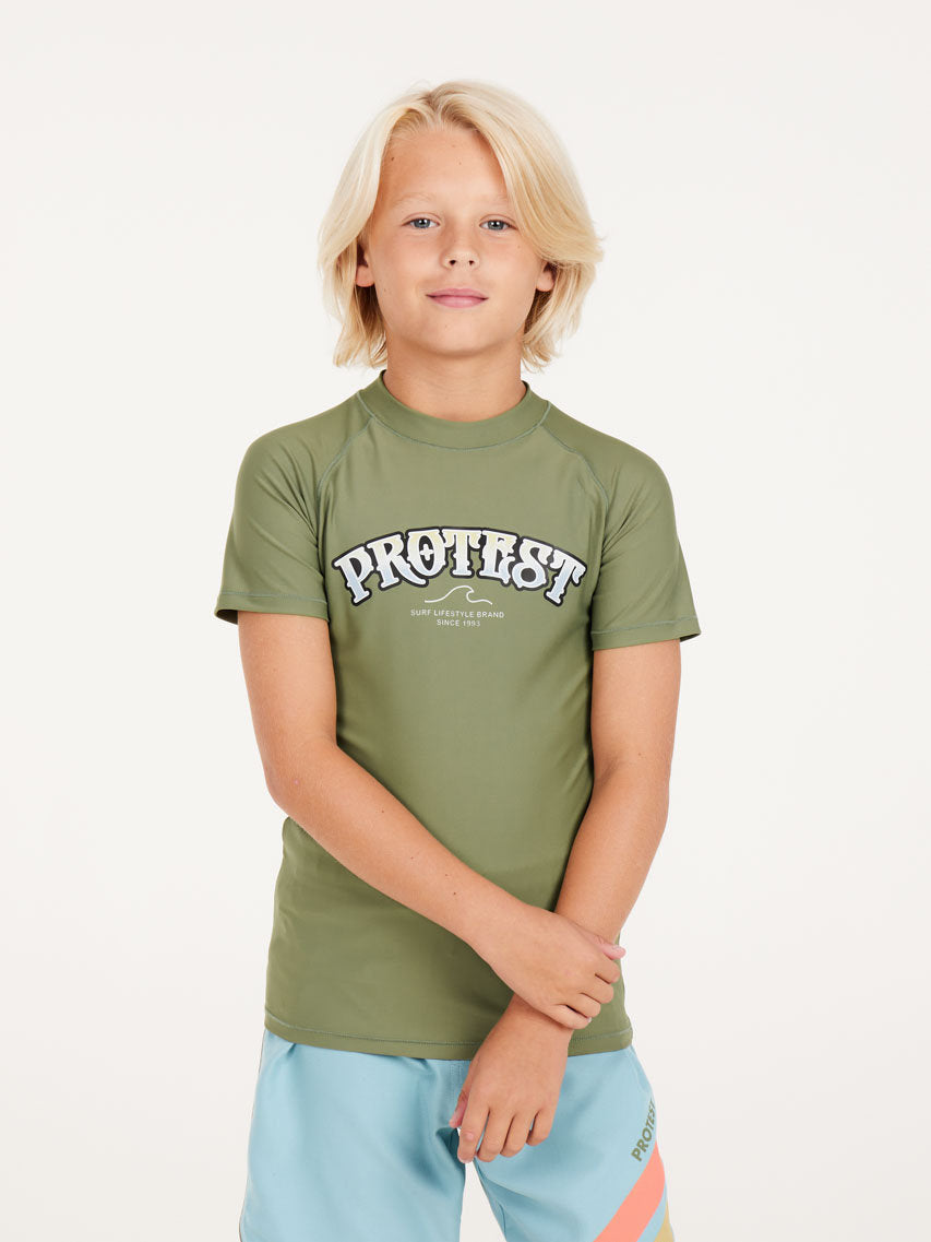 PROTEST PRTNIZZO JR rashguard sho | Artichoke green