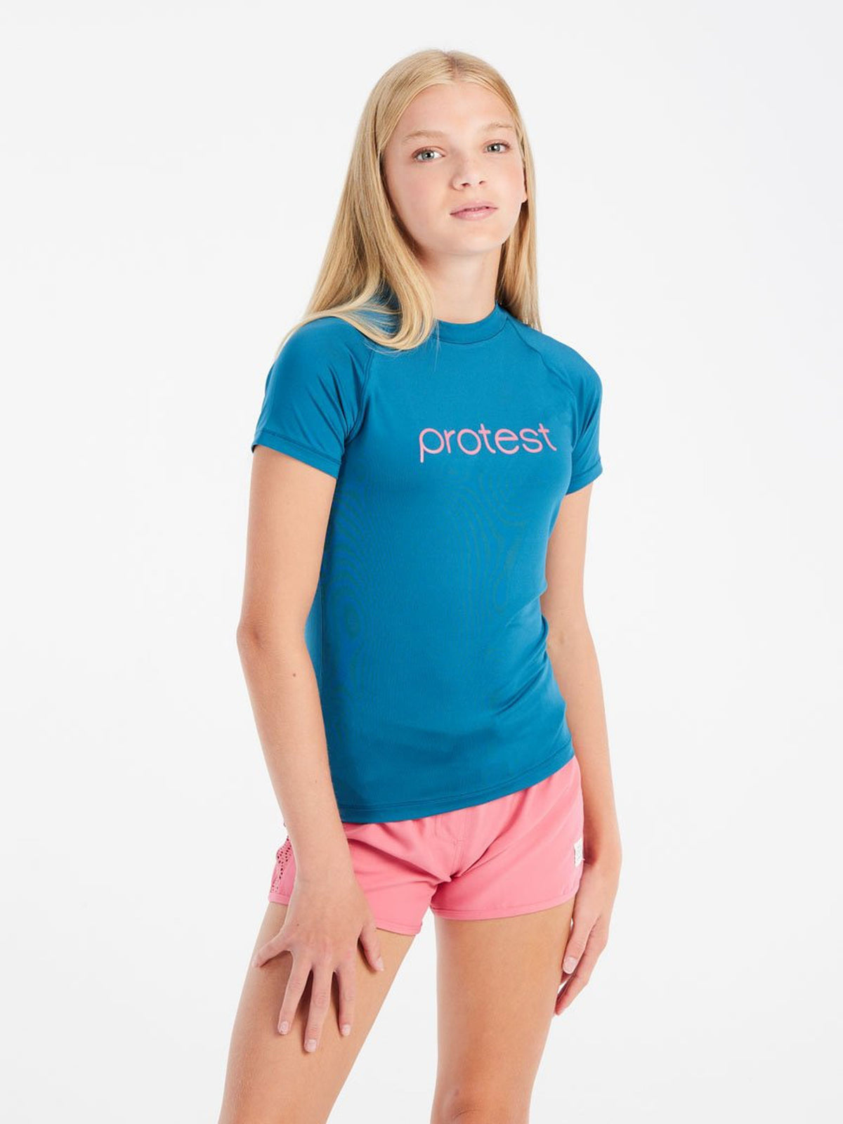 PROTEST PRTSenna JR Rashguards Shortsleeve | Surfing Blue