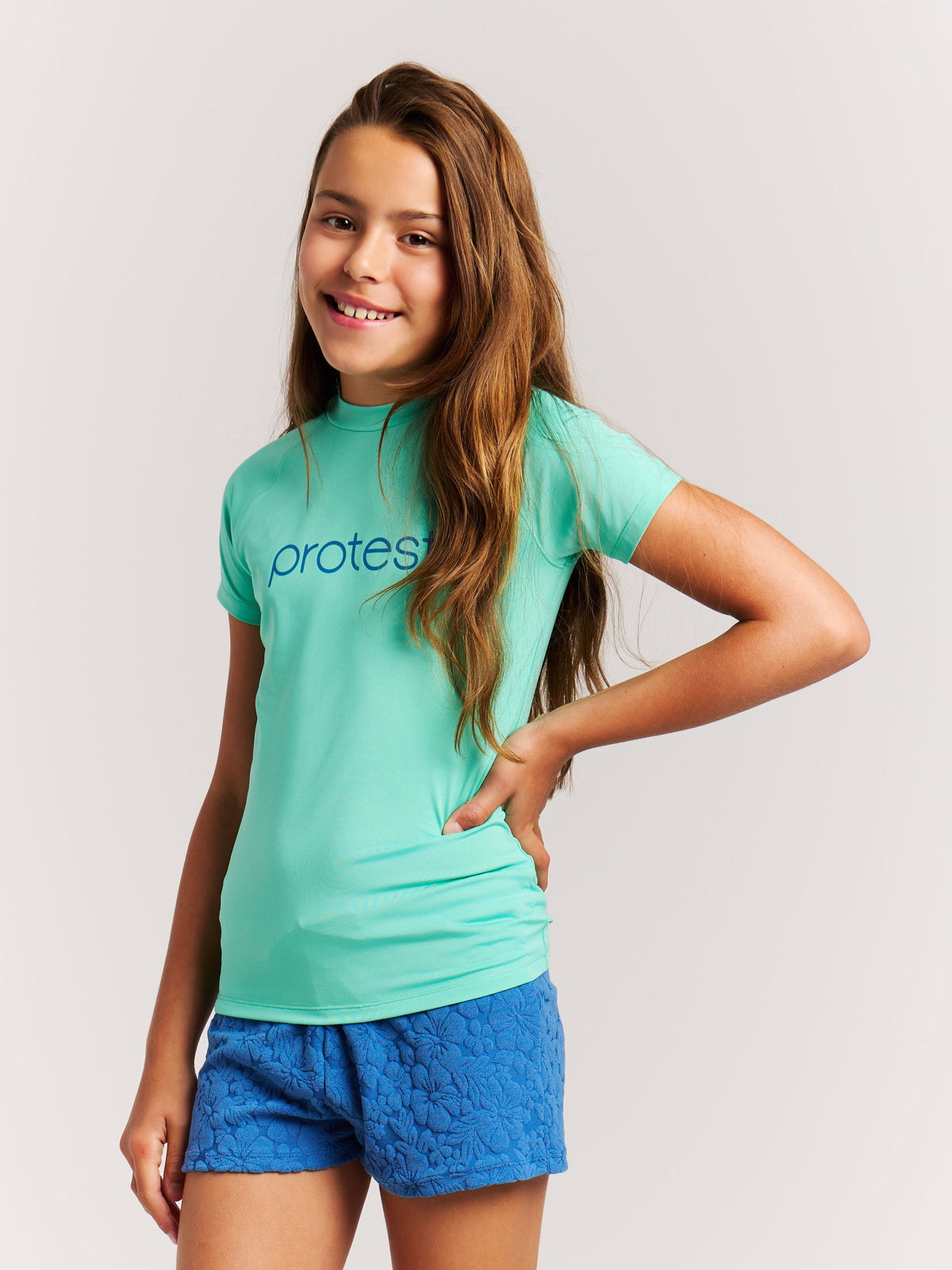 PROTEST PRTSenna JR Rashguards Shortsleeve | Slushy Green