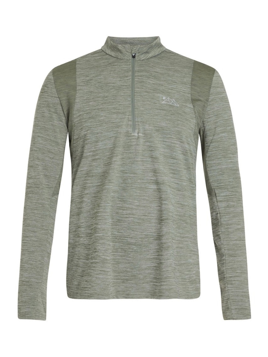 PROTEST PRTSTRAYED 1/4 Zip Top | Green Spray