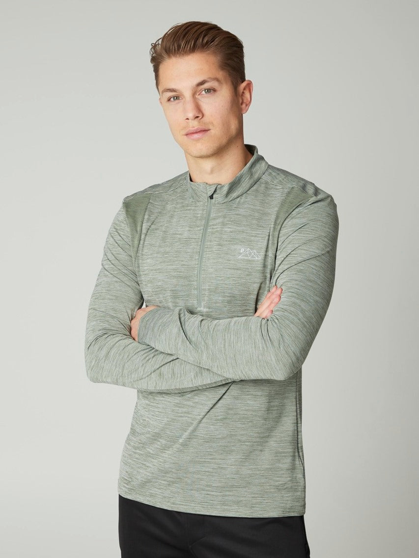 PROTEST PRTSTRAYED 1/4 Zip Top | Green Spray