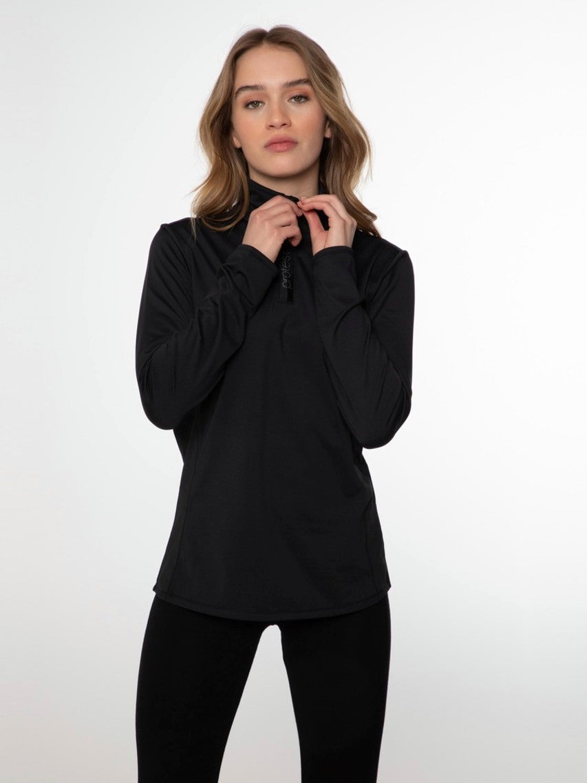 PROTEST FABRIZ 1/4 Zip Top | True Black