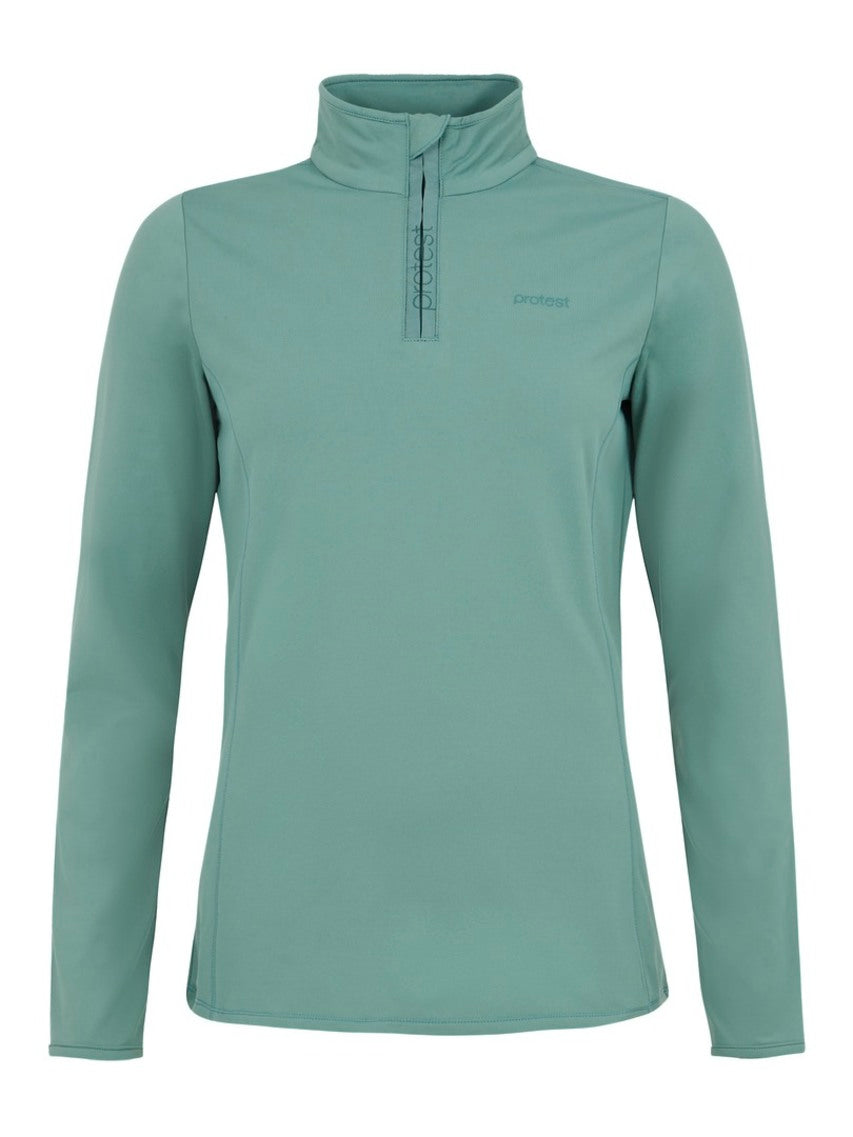 PROTEST FABRIZ 1/4 Zip Top | Crocodile Green